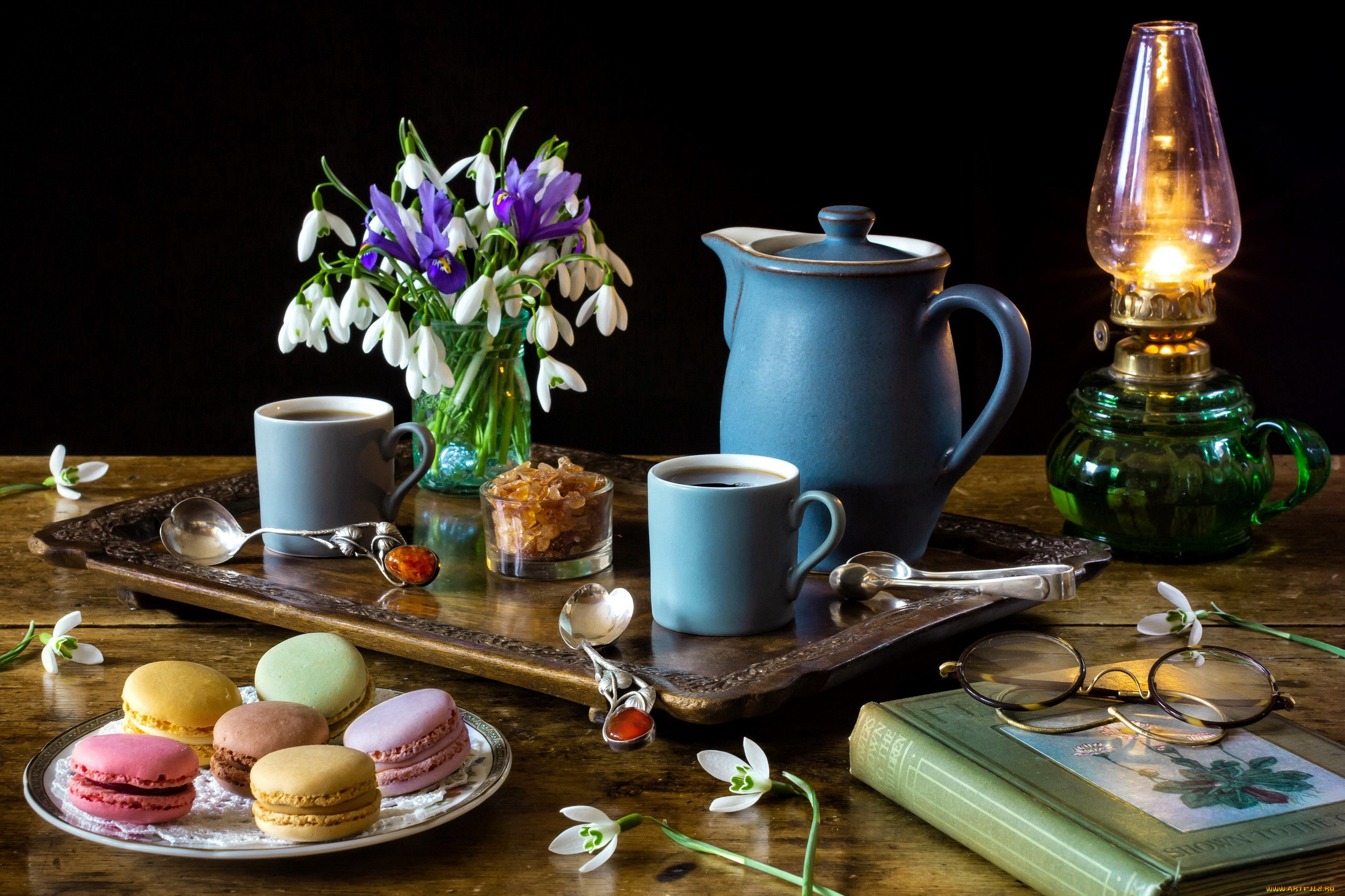 еда, макаруны, печенье, лакомство