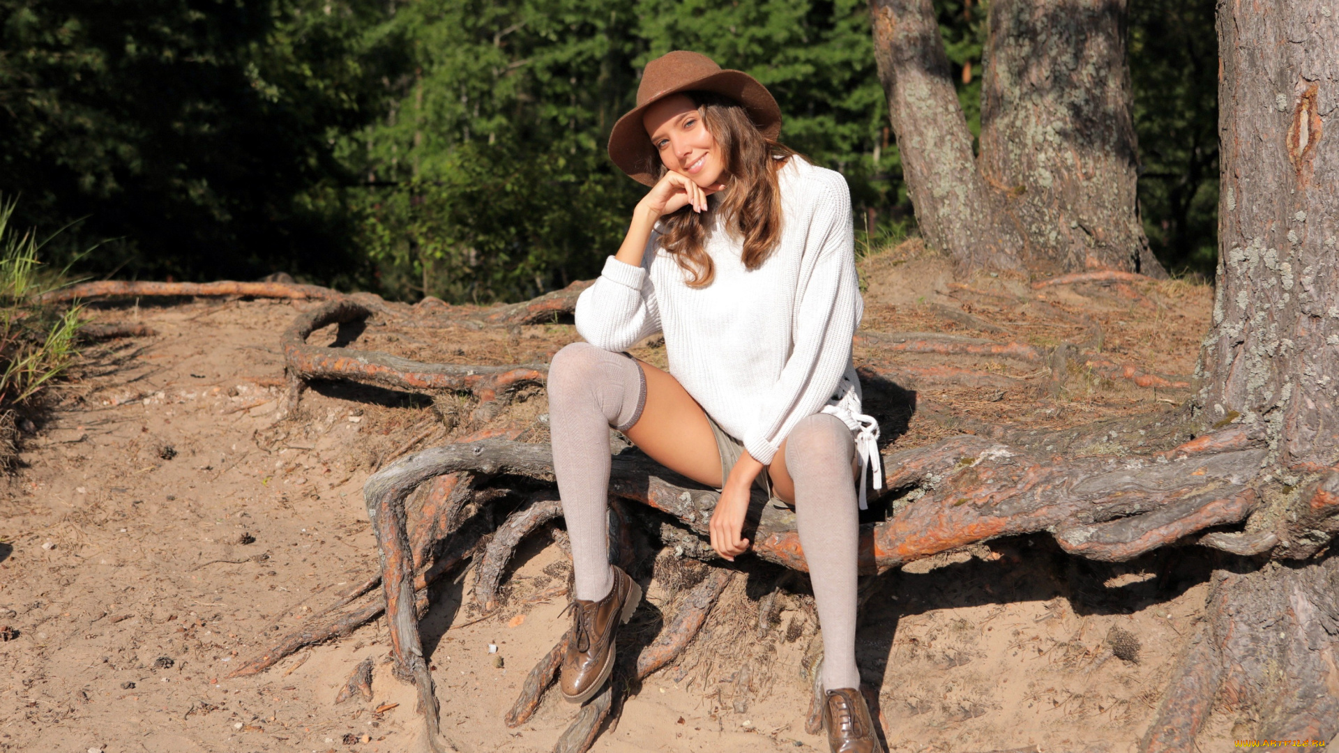 девушки, katya, clover, шляпа