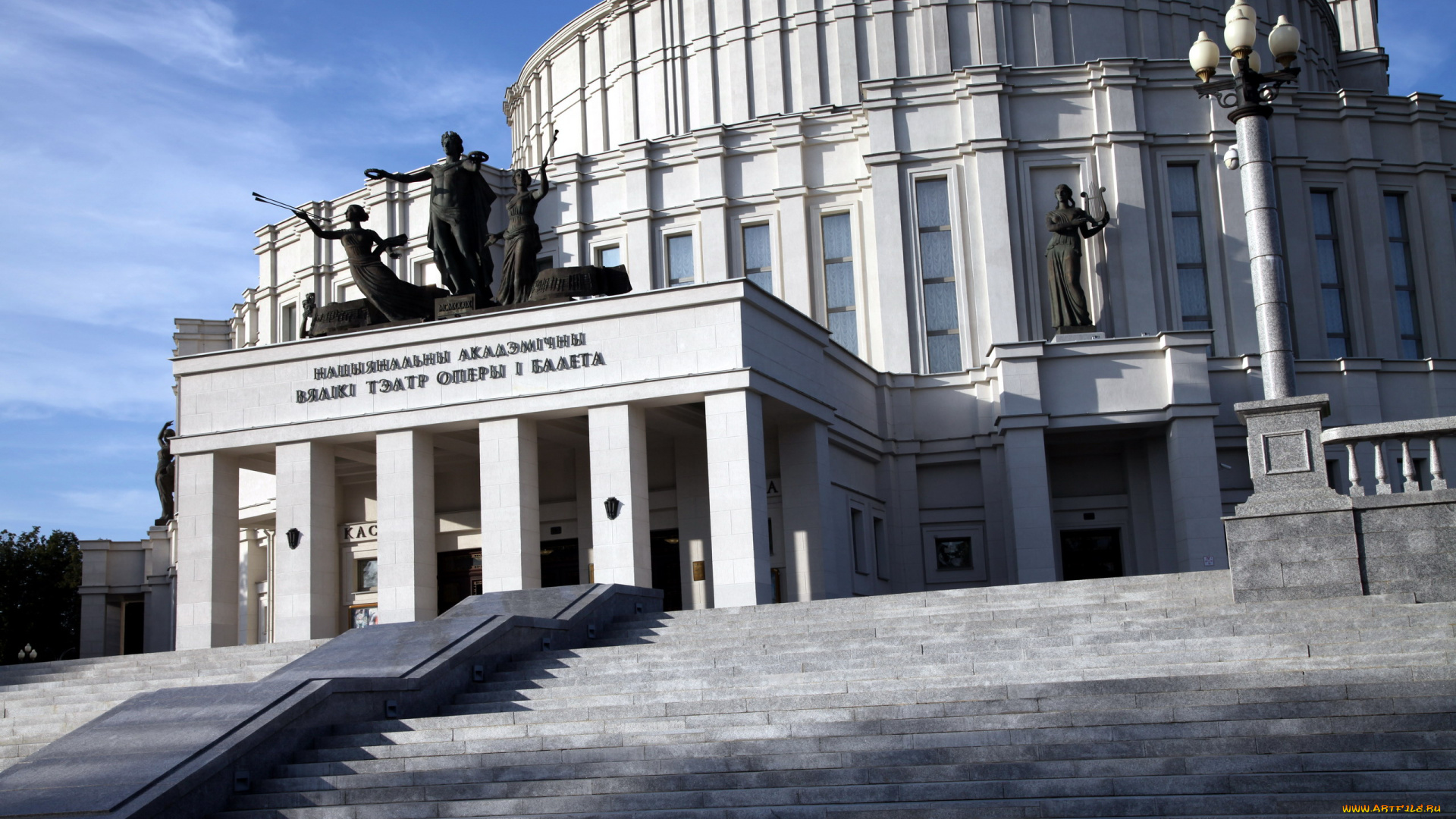 города, минск, , беларусь, оперный, театр