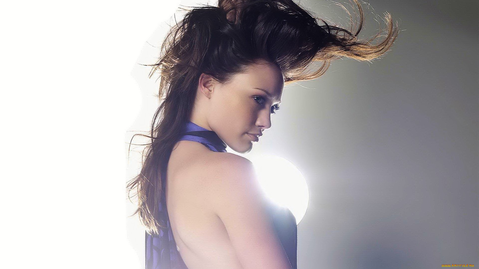 девушки, hilary, duff, шатенка, лицо, спина