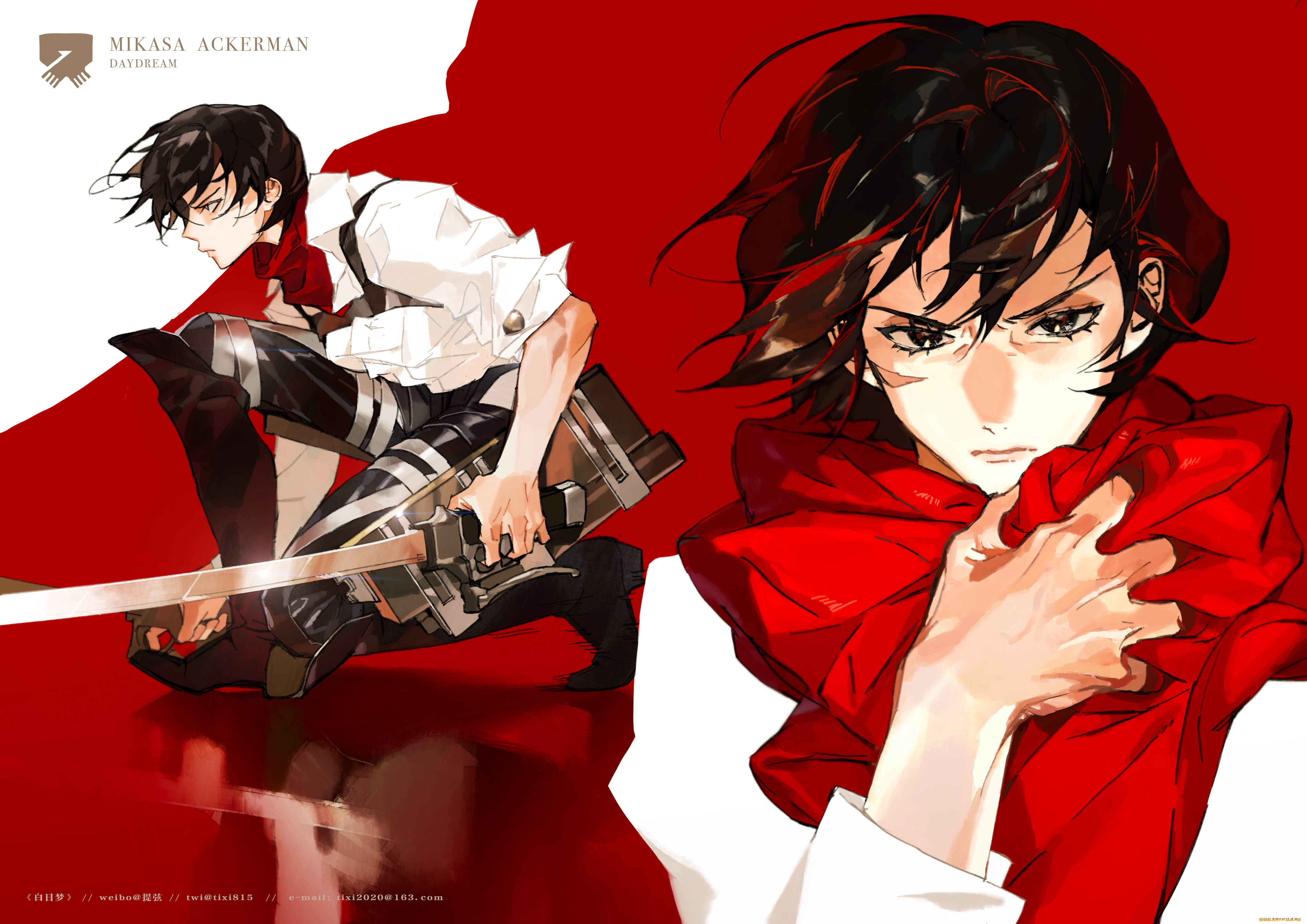 аниме, shingeki, no, kyojin, атака, титанов