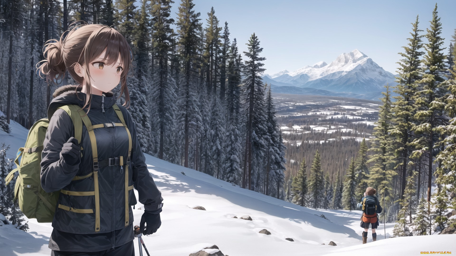 аниме, зима, , новый, год, , рождество, нейросети, графика, нейроарт, ai, art, нейронные, сети, рисунки, нейро, искусство, девушка