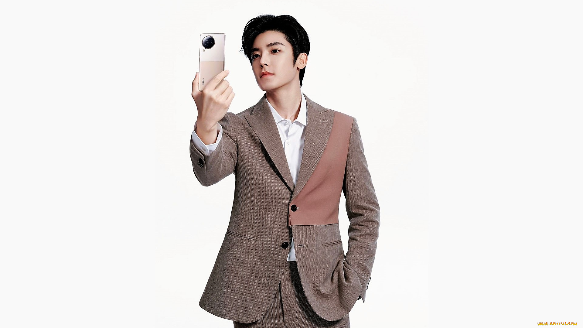 мужчины, hou, ming, hao, актер, костюм, телефон