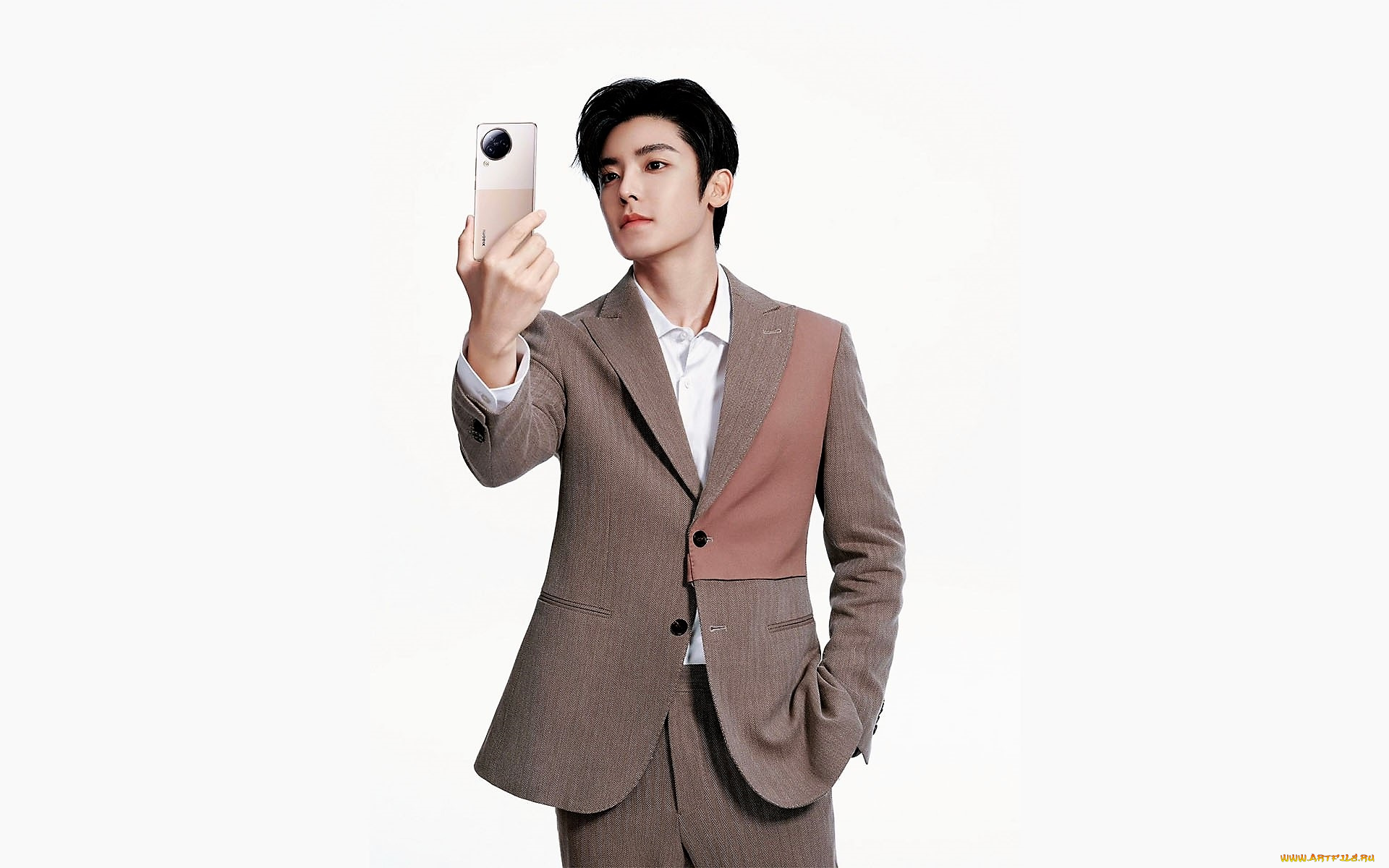 мужчины, hou, ming, hao, актер, костюм, телефон