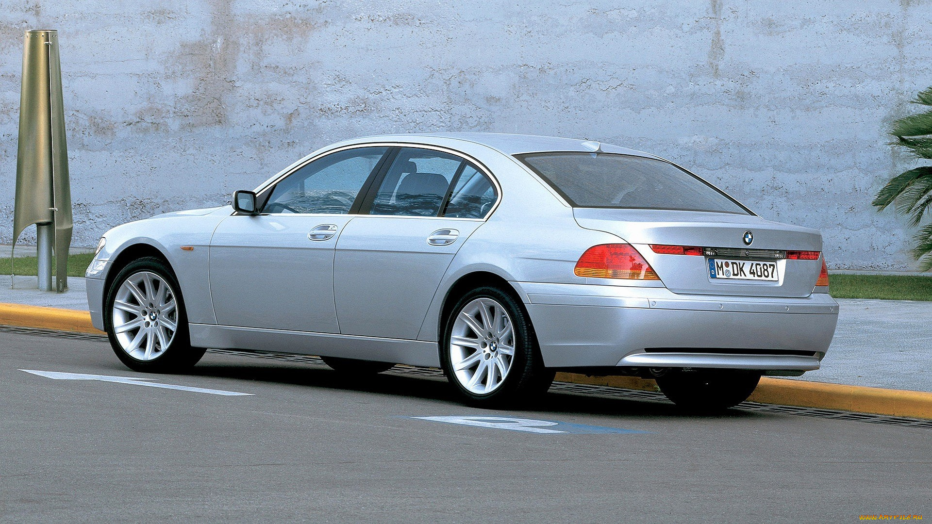 bmw, 7, series, автомобили, bmw, серебристый, стена