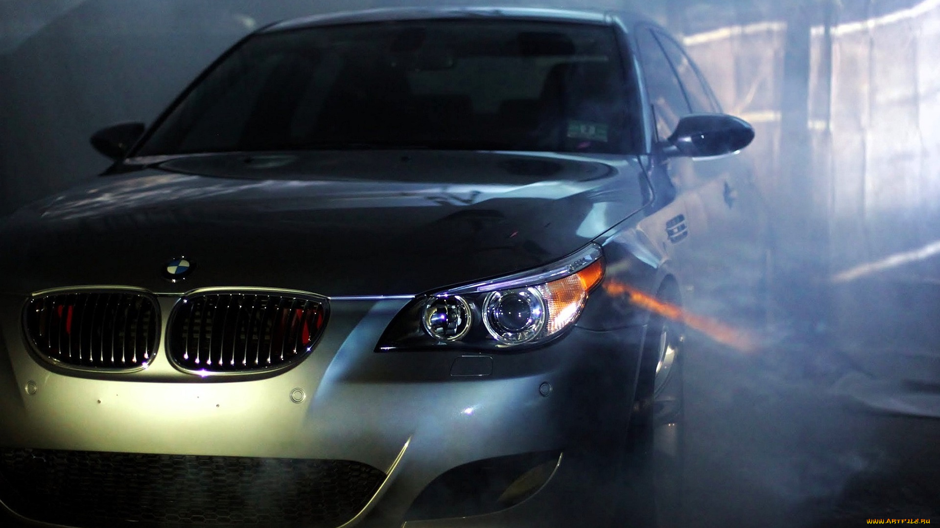 bmw, e60, автомобили, фрагменты, автомобиля, серебристый, свет