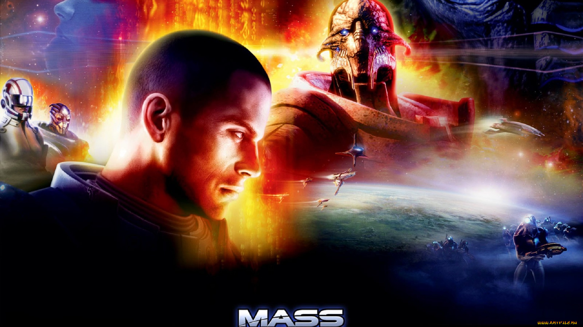 видео, игры, mass, effect, персонажи, планета, космос