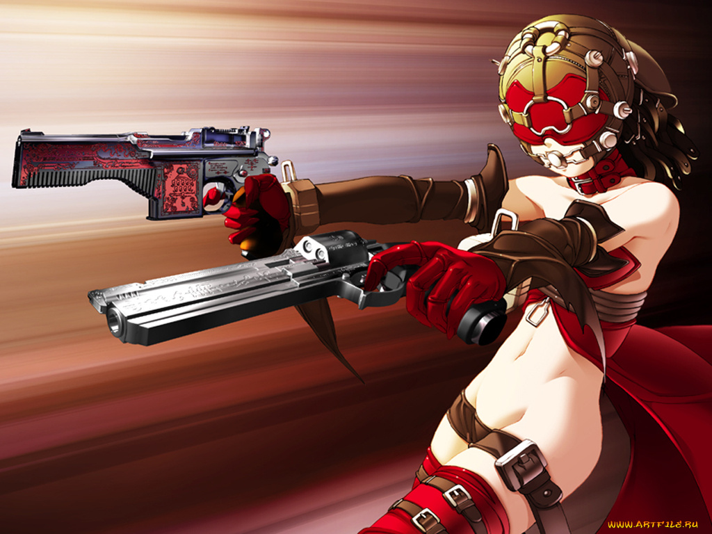 аниме, weapon, blood, technology