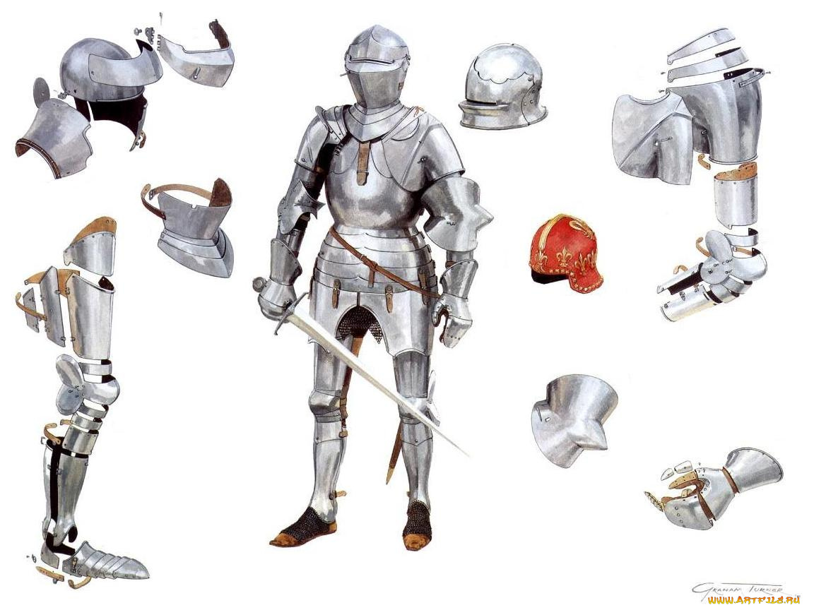 набор, английского, рыцаря, оружие, холодное