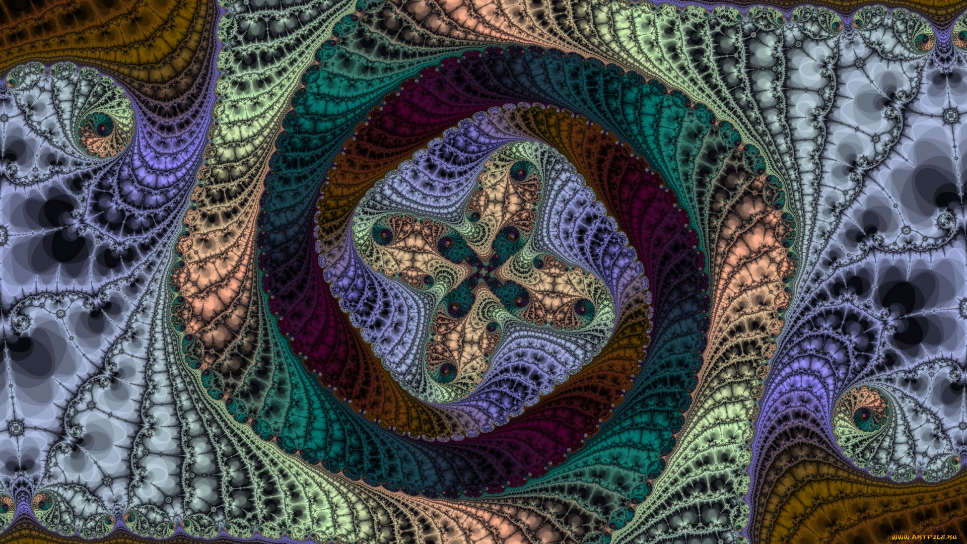 3д, графика, fractal, фракталы, фон, узор, цвета