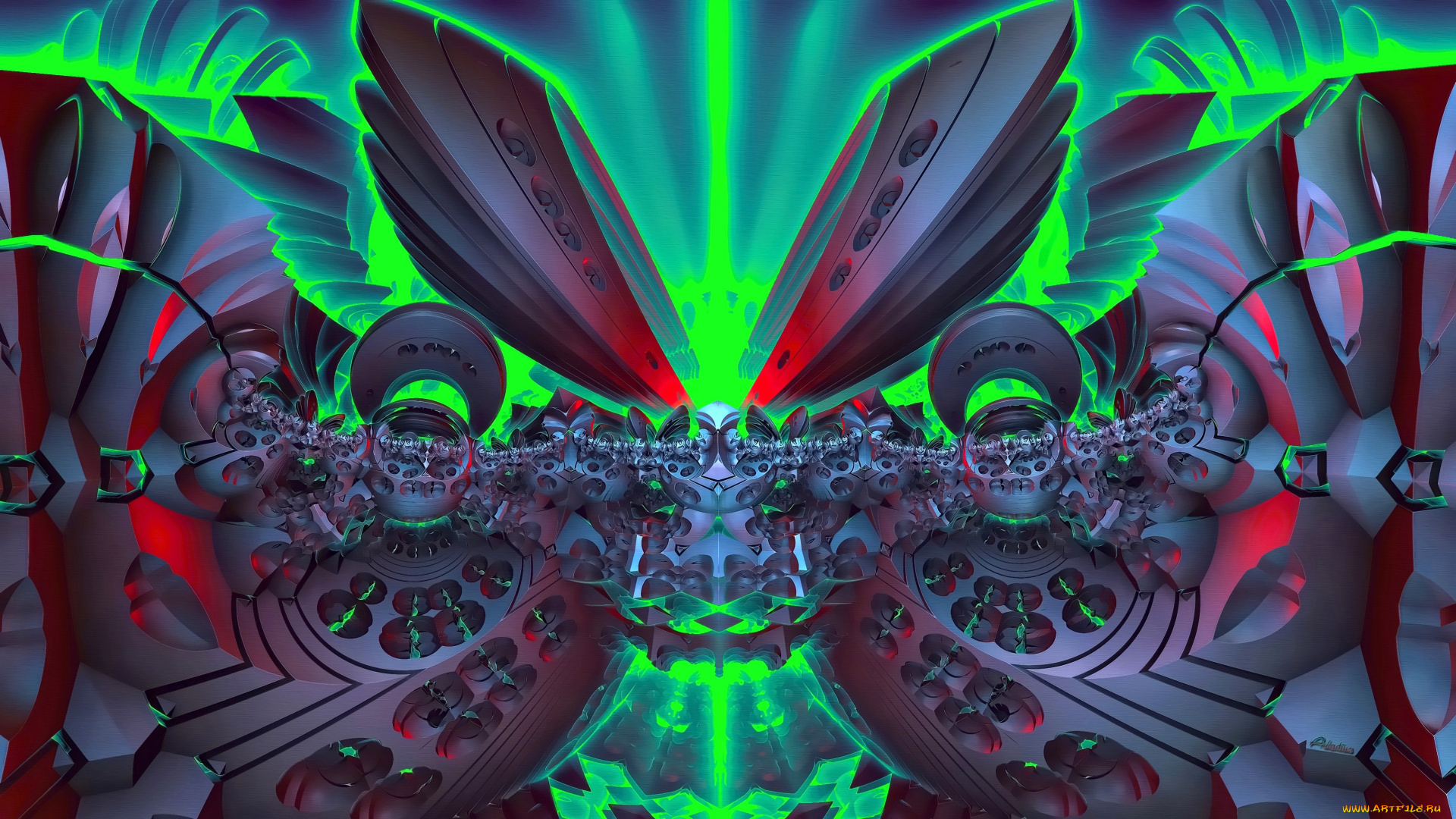 3д, графика, fractal, фракталы, фон, узор, цвета