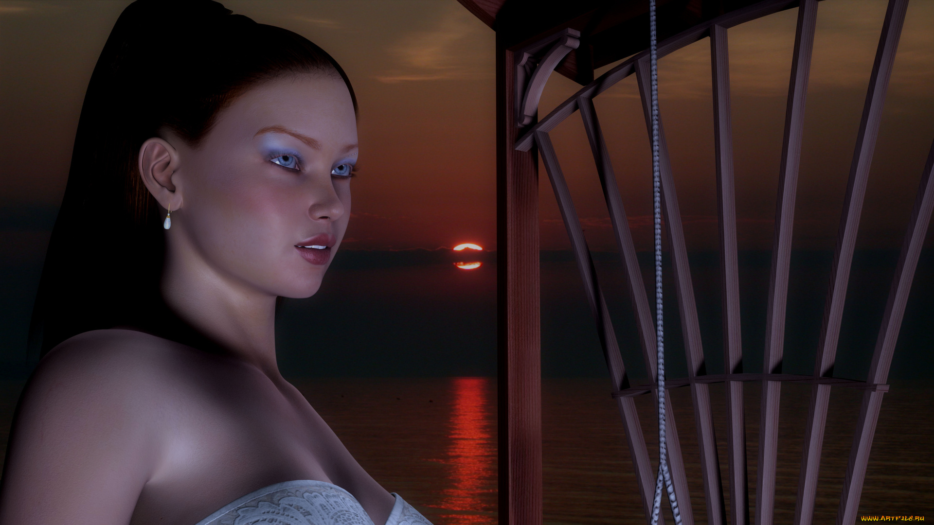 3д, графика, portraits, портрет, девушка