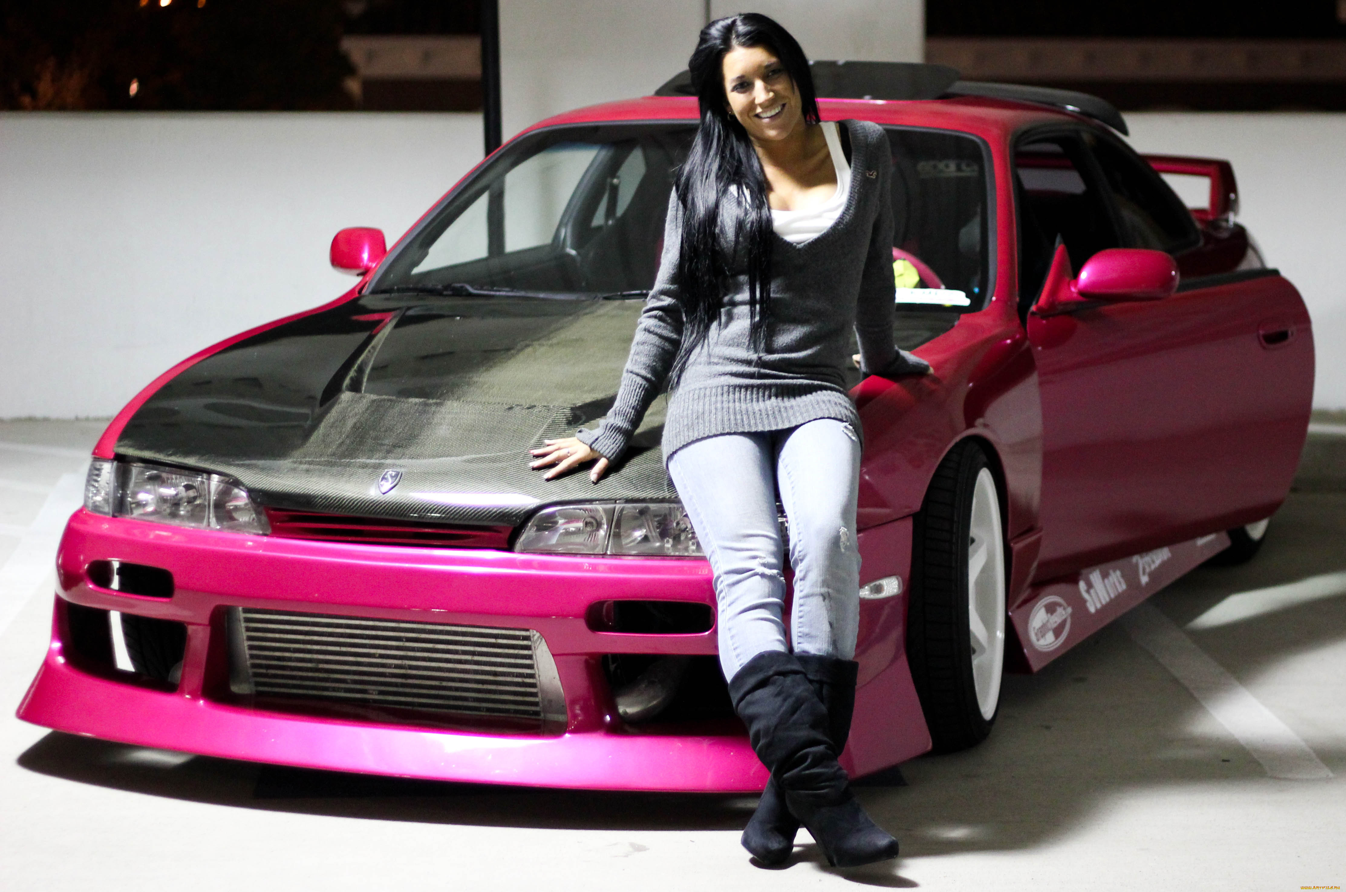 автомобили, авто, девушками, nissan