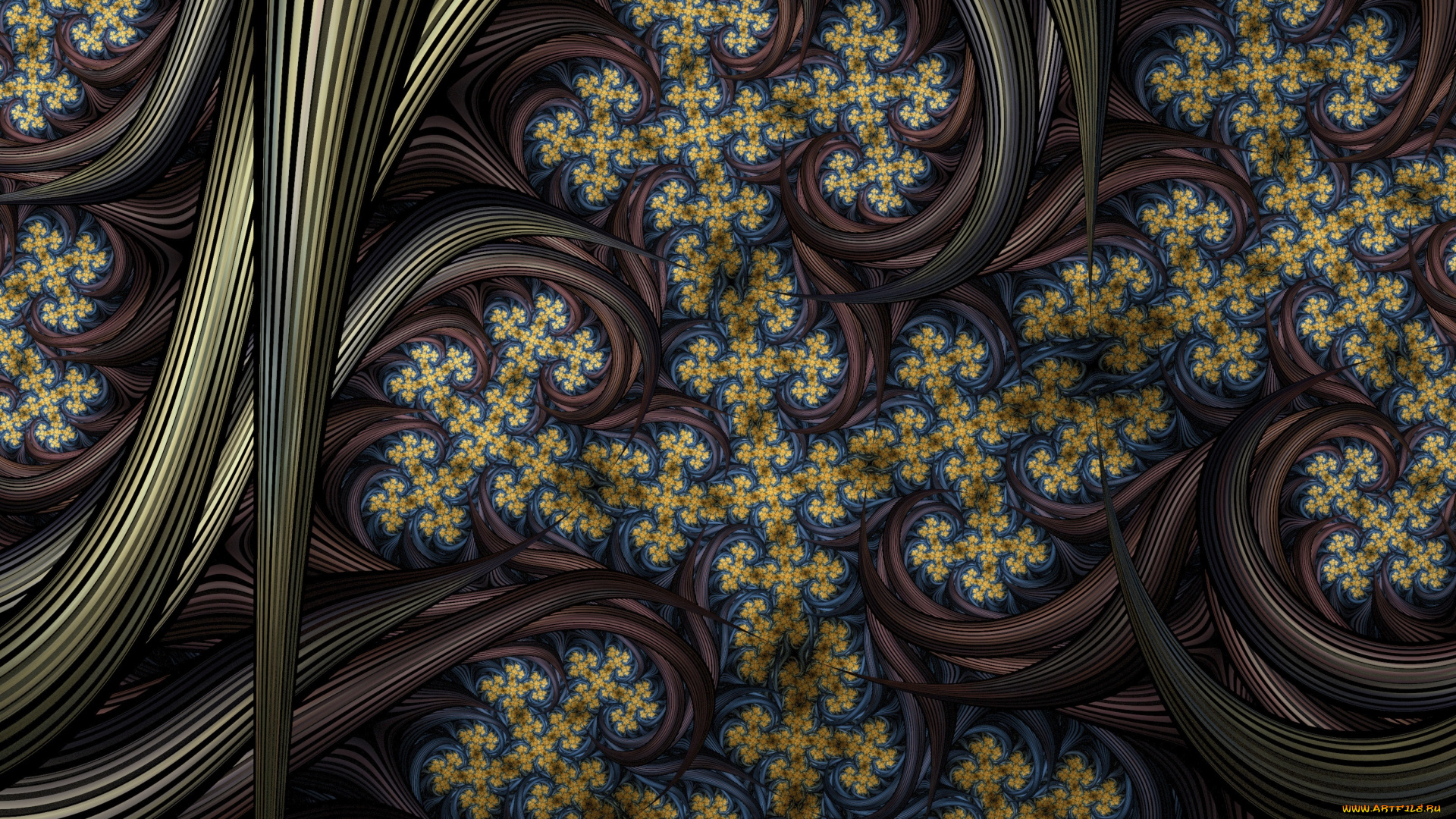 3д, графика, фракталы, , fractal, узор, фон, цвета