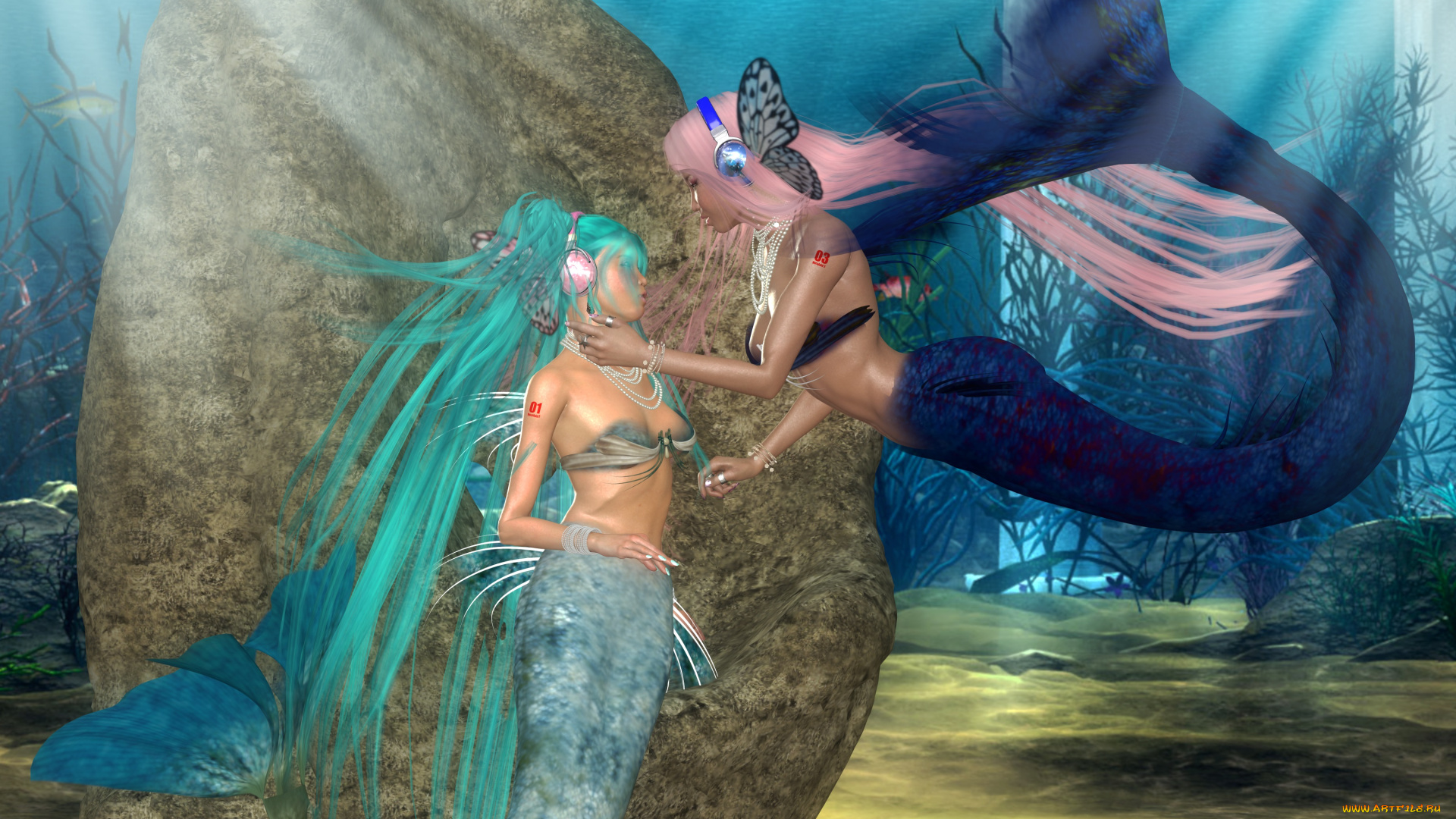 3д, графика, существа, , creatures, mermaid