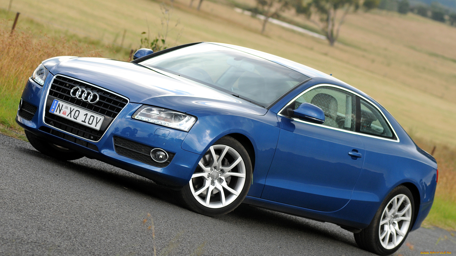 автомобили, audi, 3-2, a5, au-spec, coupе, синий