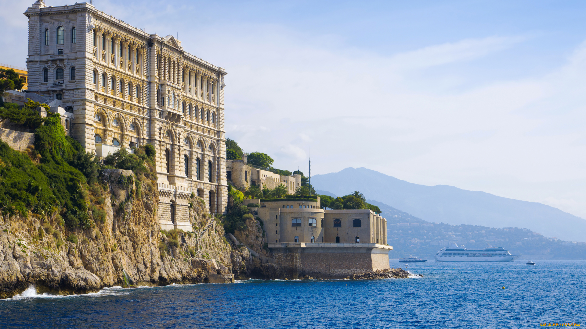 oceanographic, museum, in, monaco, города, монако, , монако, ligurian, sea, monaco, скала, здание, лигурийское, море, океанографический, музей, oceanographic, museum
