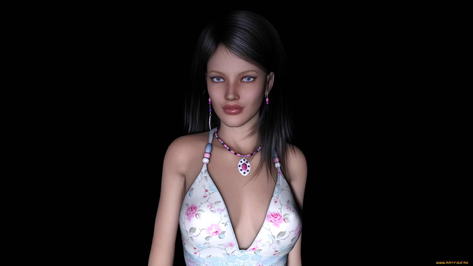 orchid, 3д, графика, люди, , people, девушка, взгляд