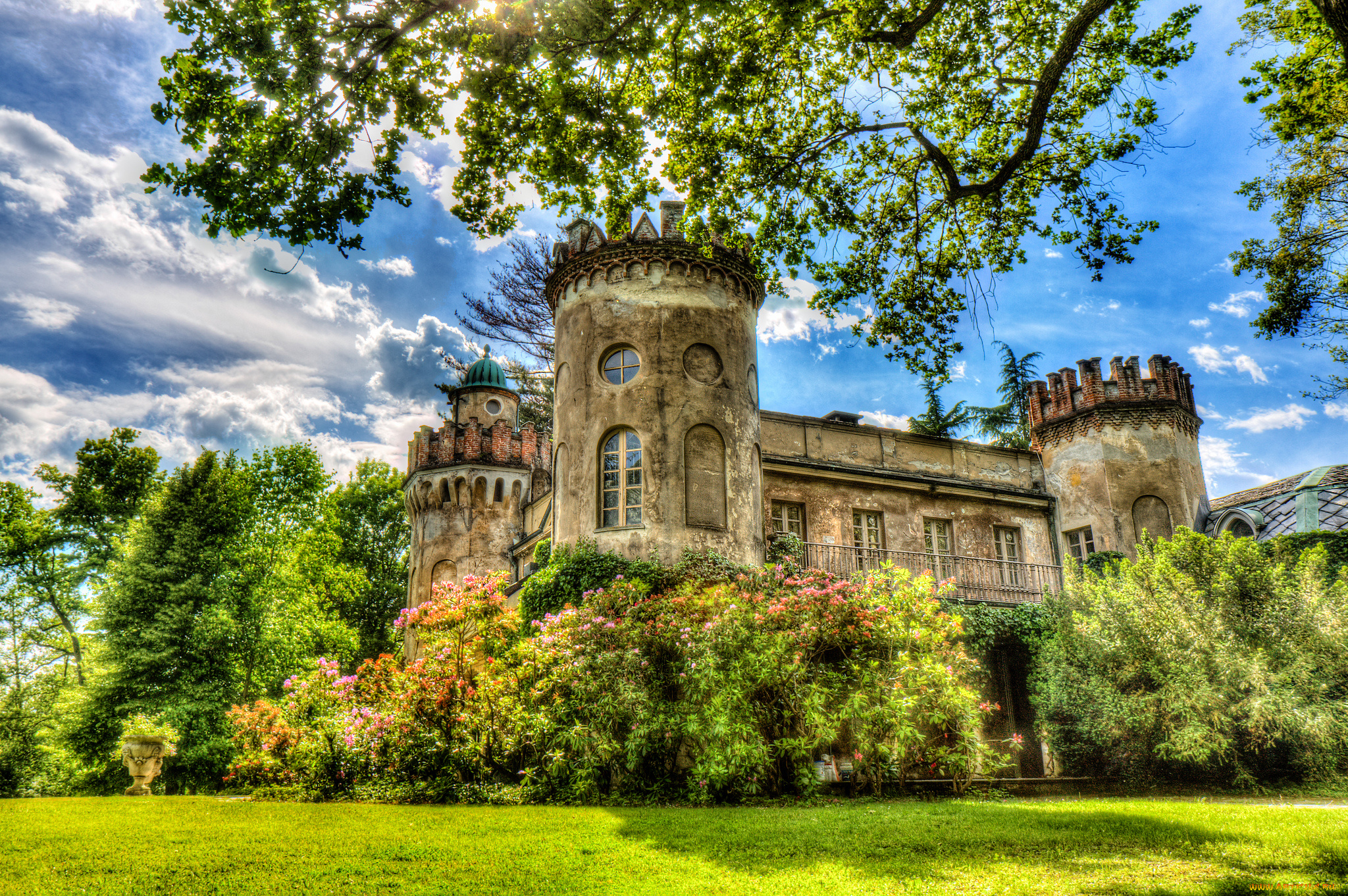 villa, dei, laghi, , italy, города, -, дворцы, , замки, , крепости, замок, лужайка, парк