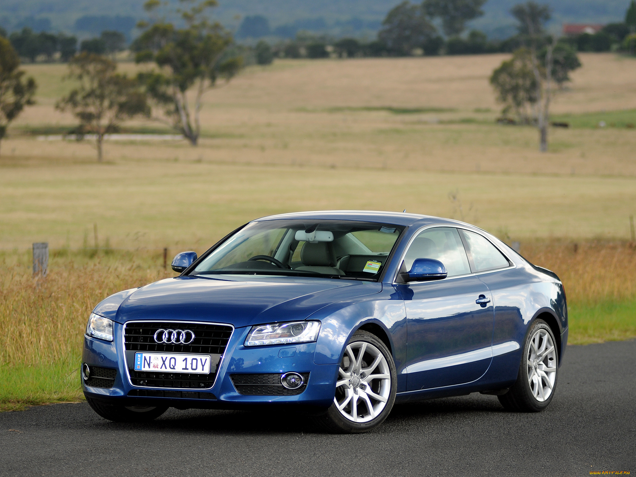 автомобили, audi, 3-2, синий, au-spec, coupе, a5