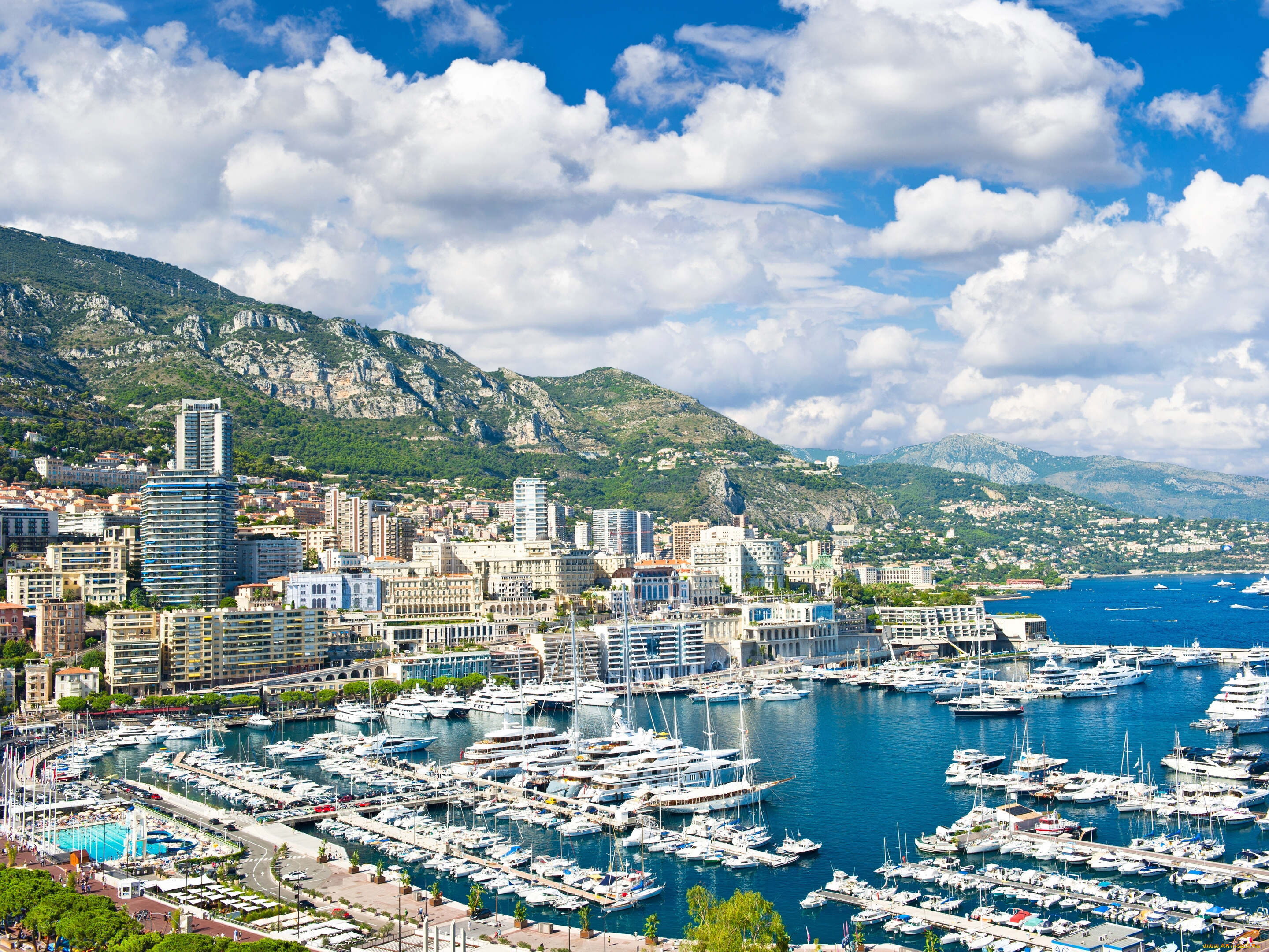 la, condamine, , monaco, города, -, панорамы, панорама, порт, гавань, здания, побережье, горы, яхты, катера, бухта, монако, la, condamine, monaco, ла-кондамин