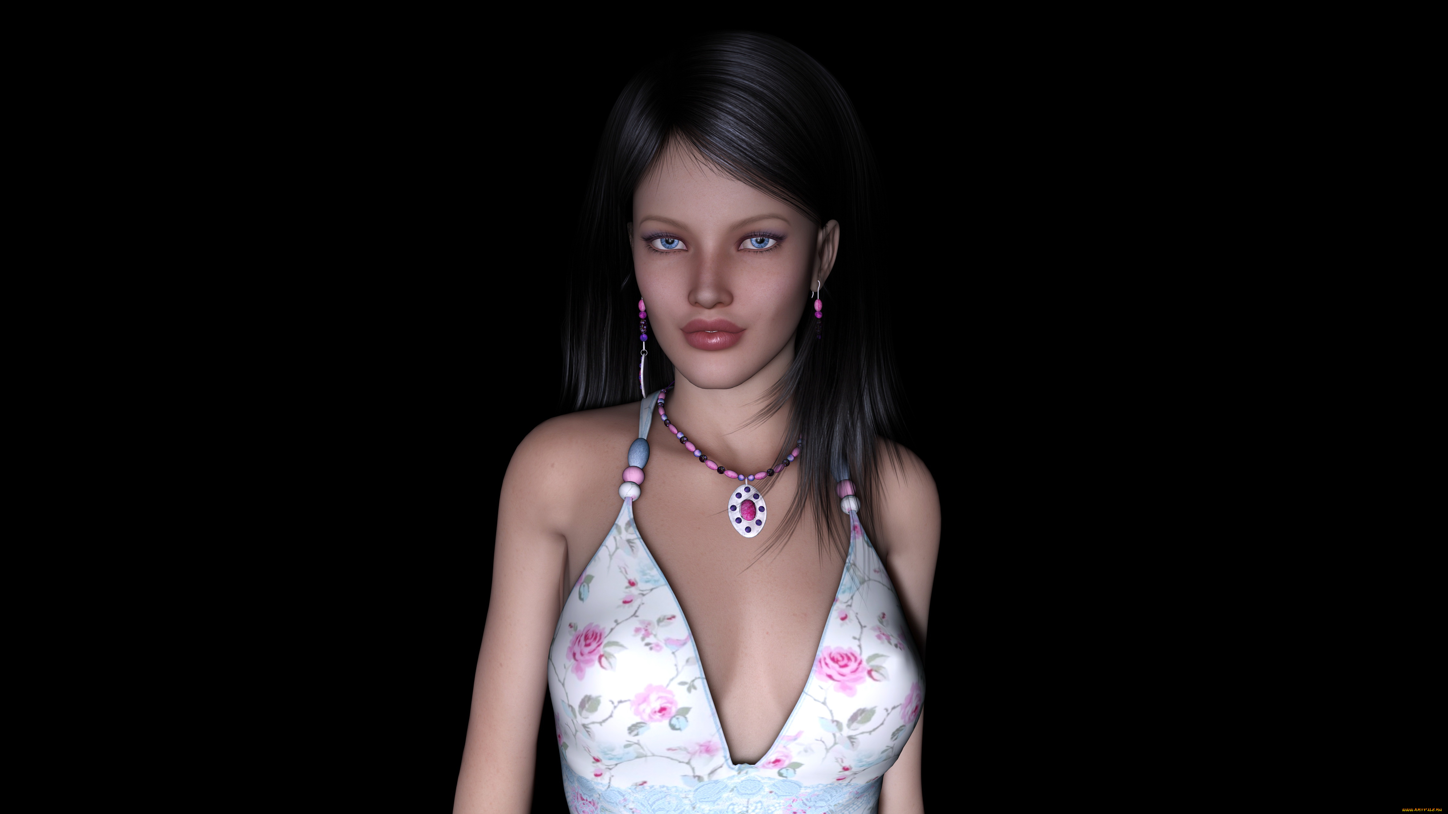 orchid, 3д, графика, люди, , people, девушка, взгляд