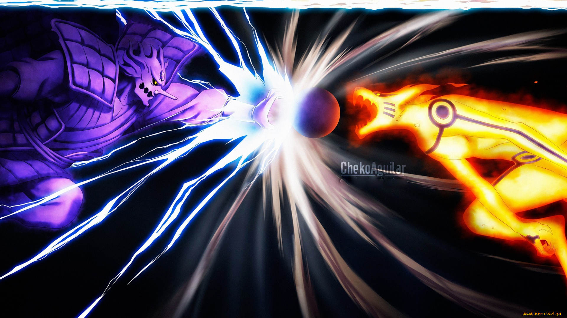 разное, арты, арт, наруто, сусано, курама