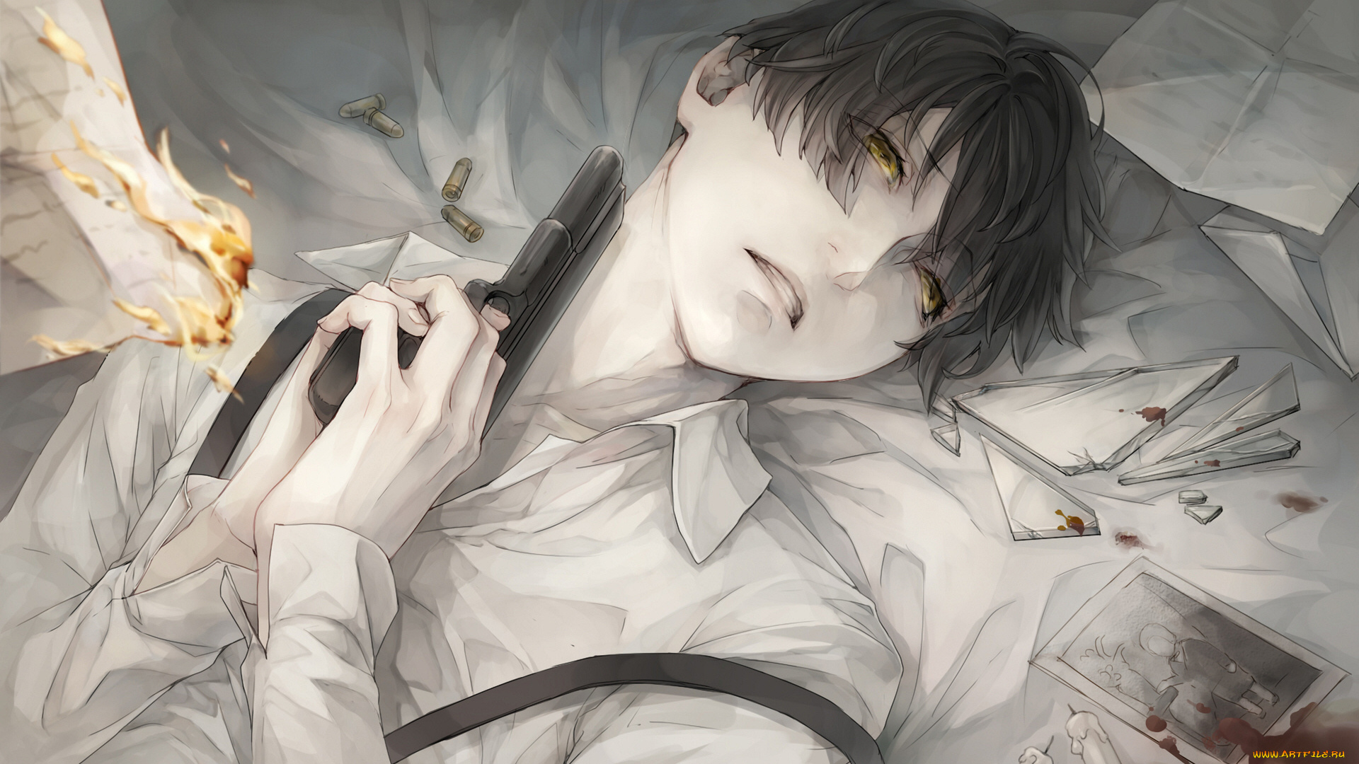 аниме, 91, days, парень