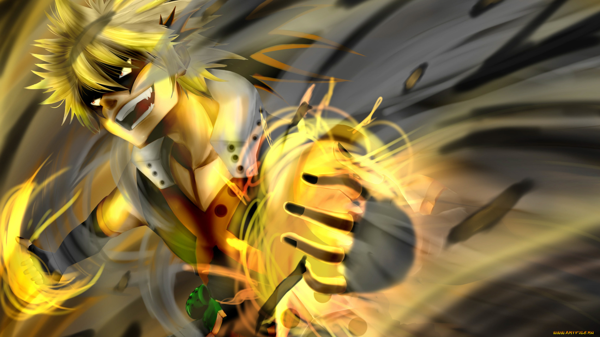 аниме, boku, no, hero, academia, парень, арт, boku, no, hero, academia