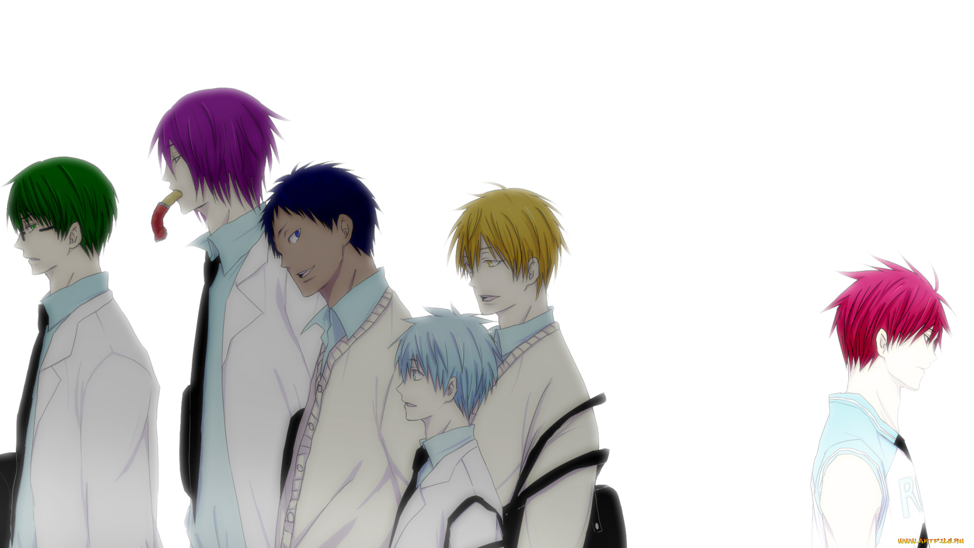 аниме, kuroko, no, baske, парни