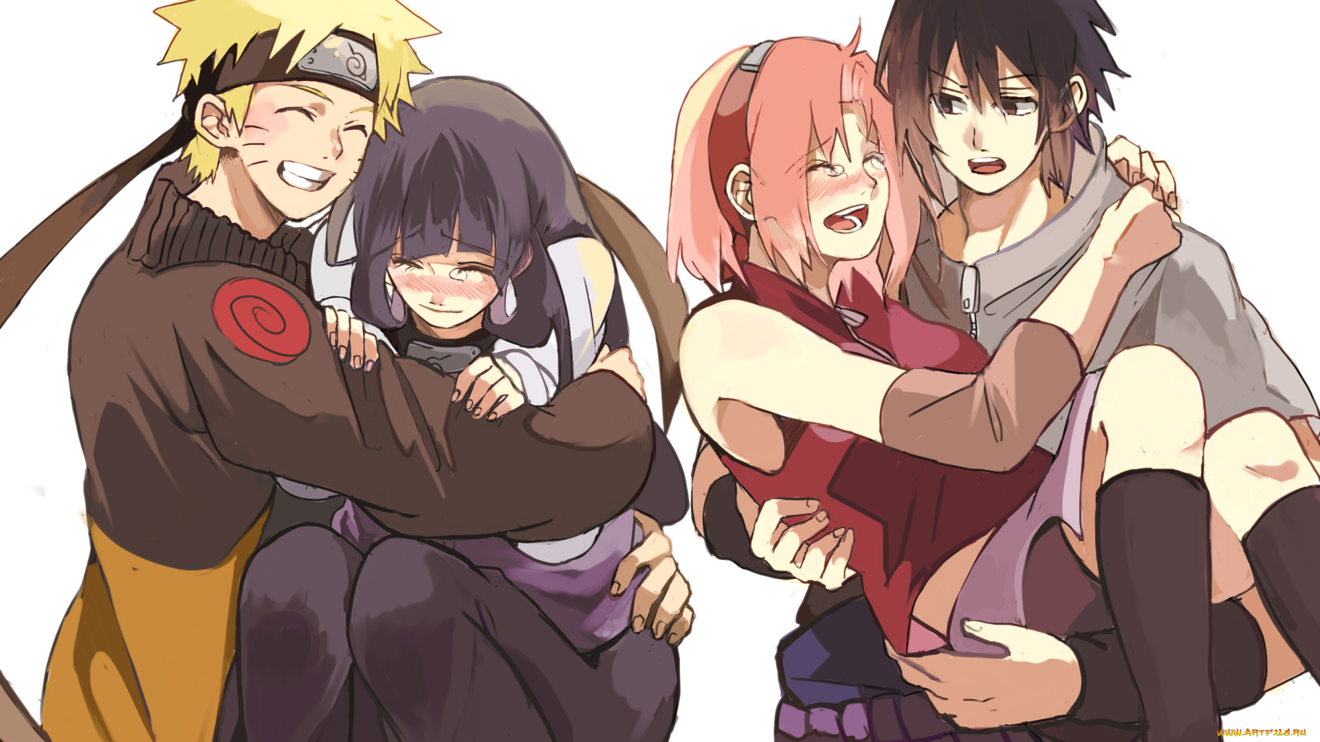 аниме, naruto, пары
