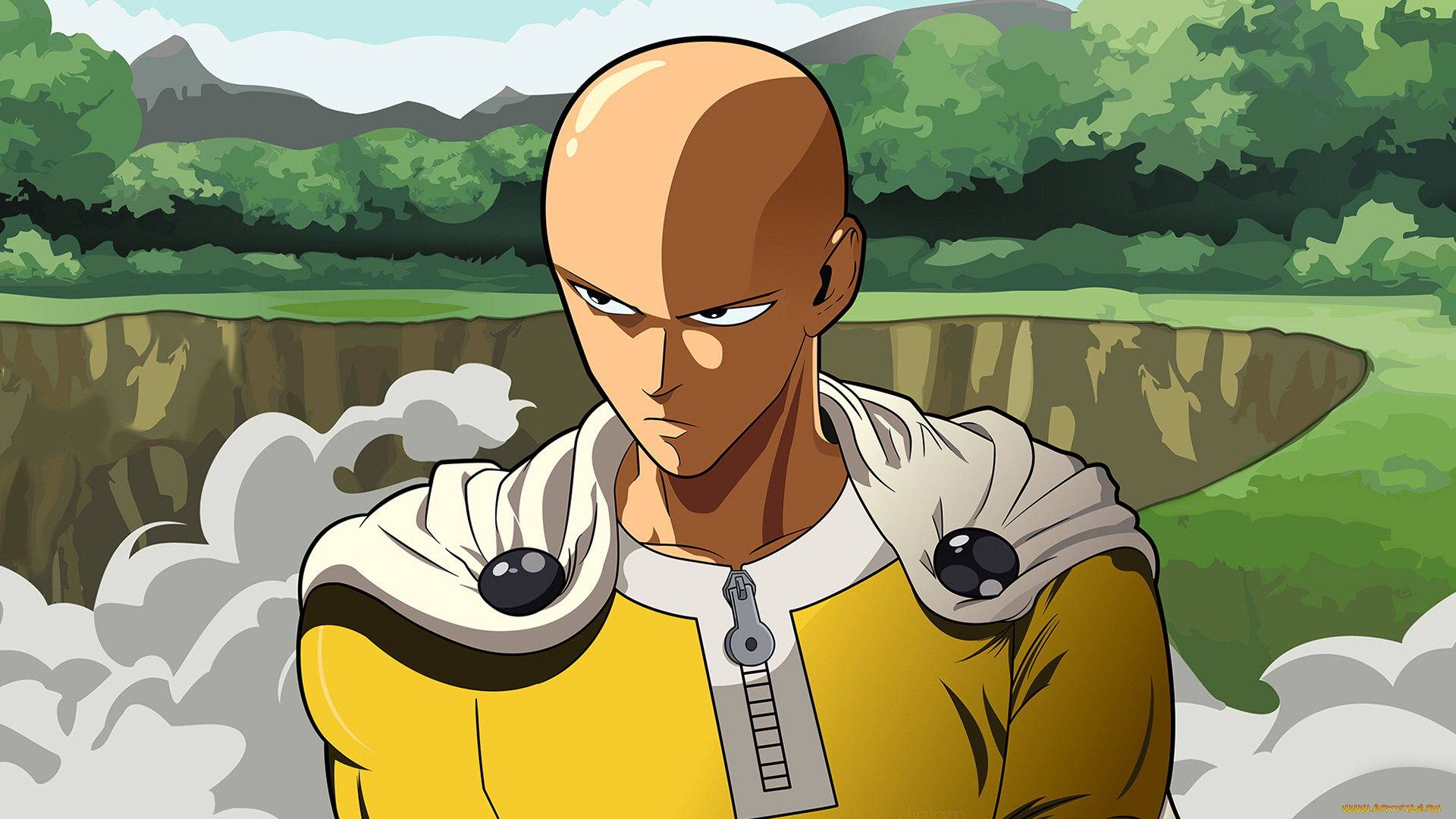 аниме, one, punch, man, сайтама