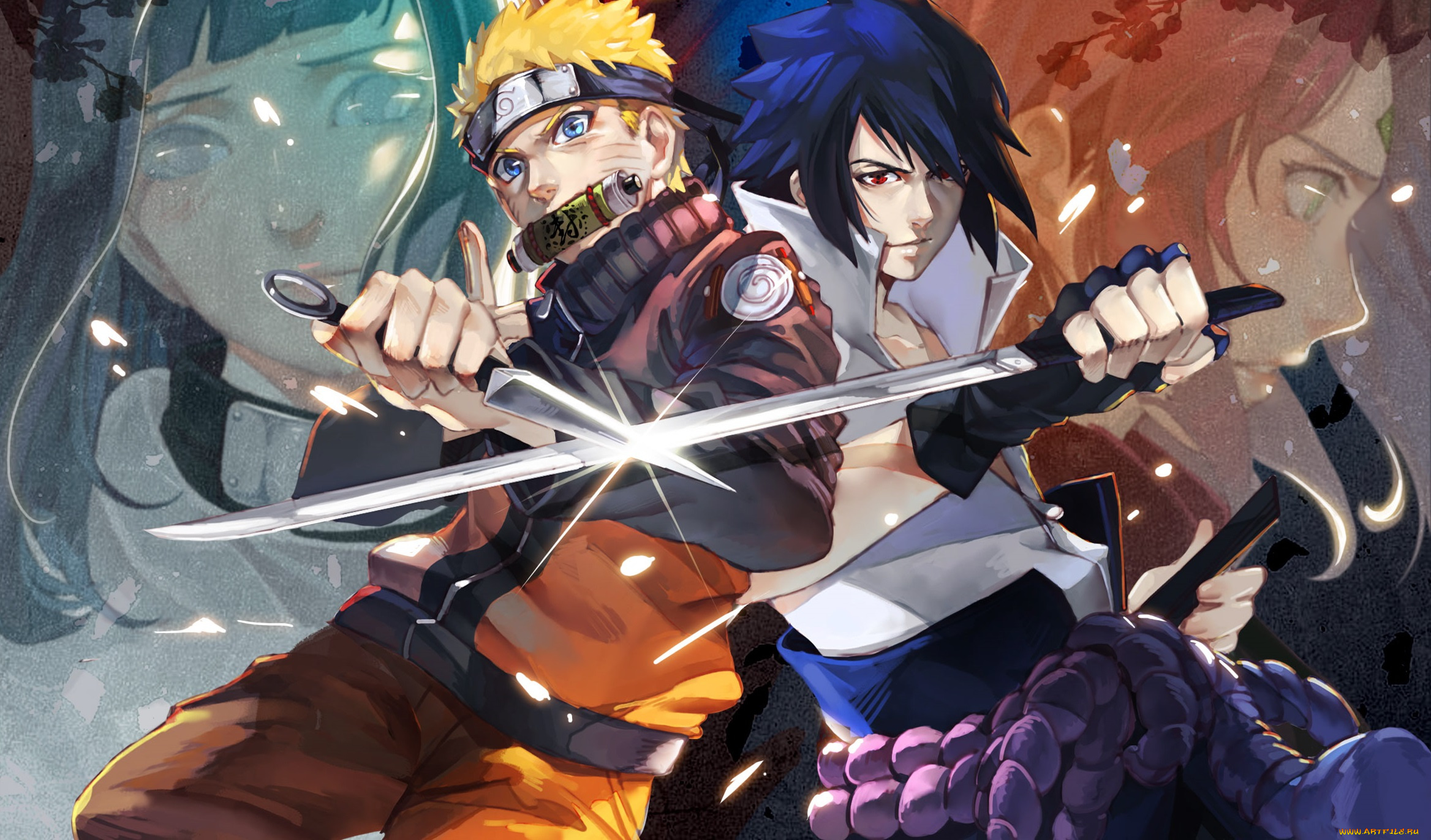 аниме, naruto, парни