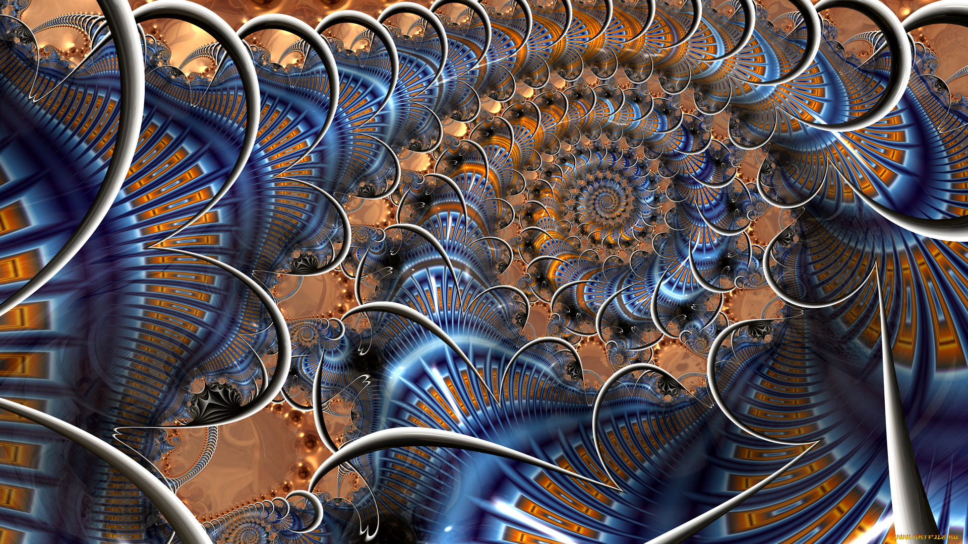 3д, графика, фракталы, , fractal, узор, фон, цвет