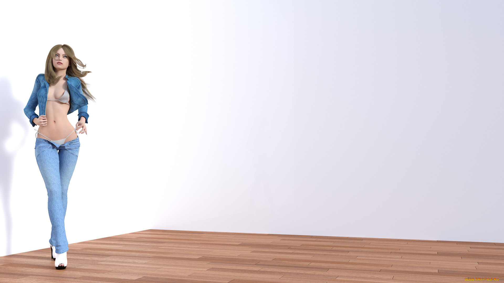 3д, графика, люди, , people, девушка, взгляд, фон