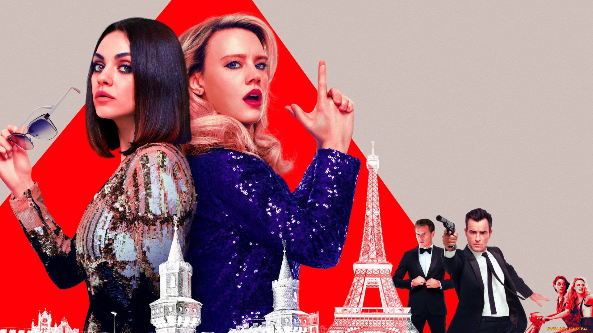 кино, фильмы, the, spy, who, dumped, me, коллаж