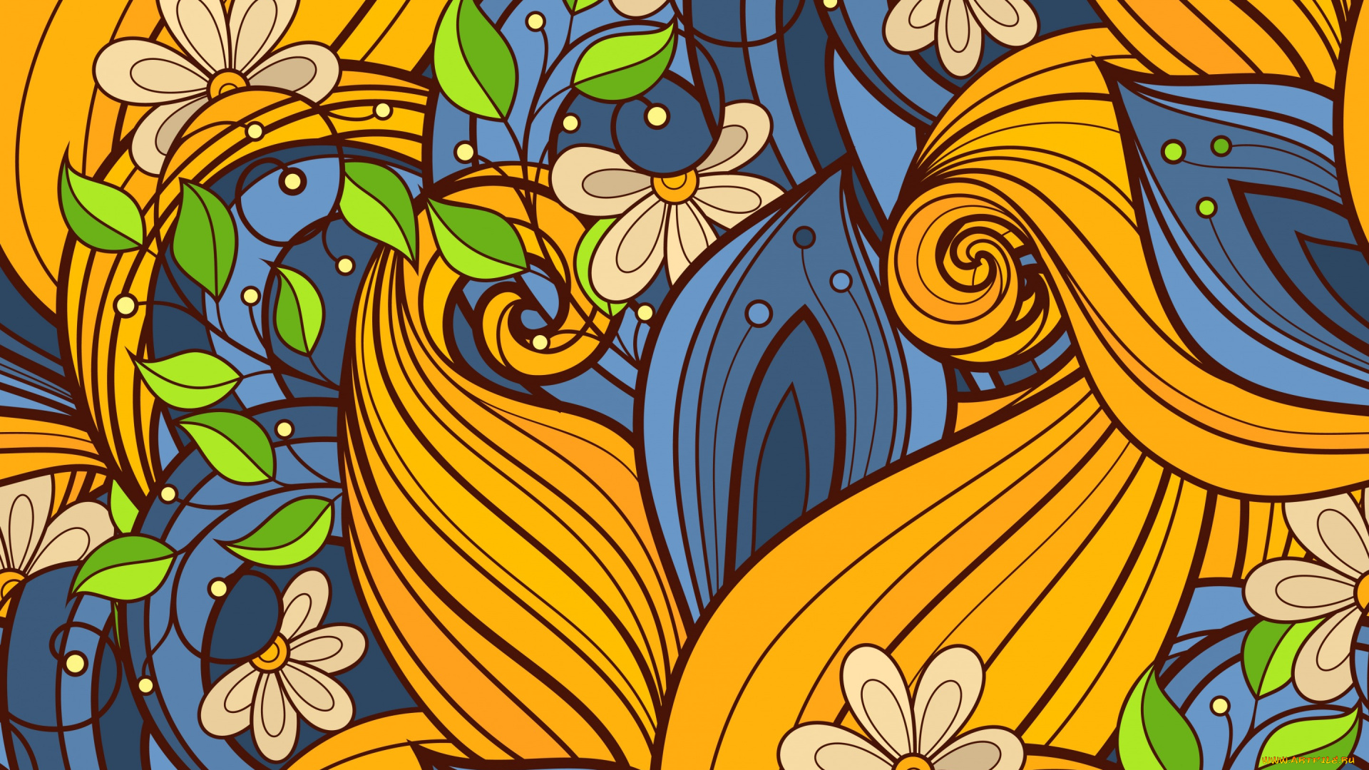 векторная, графика, цветы, , flowers, пейсли, floral, pattern, текстура, фон