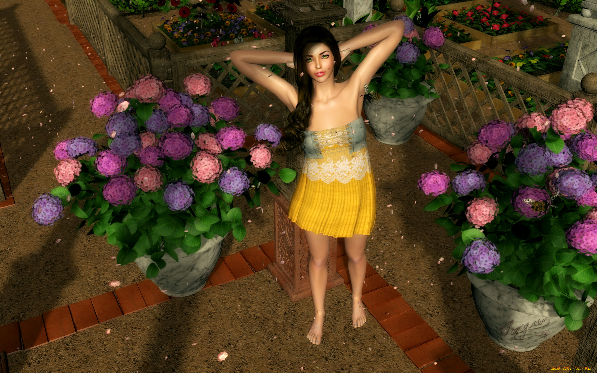 3д, графика, люди, , people, взгляд, девушка, фон