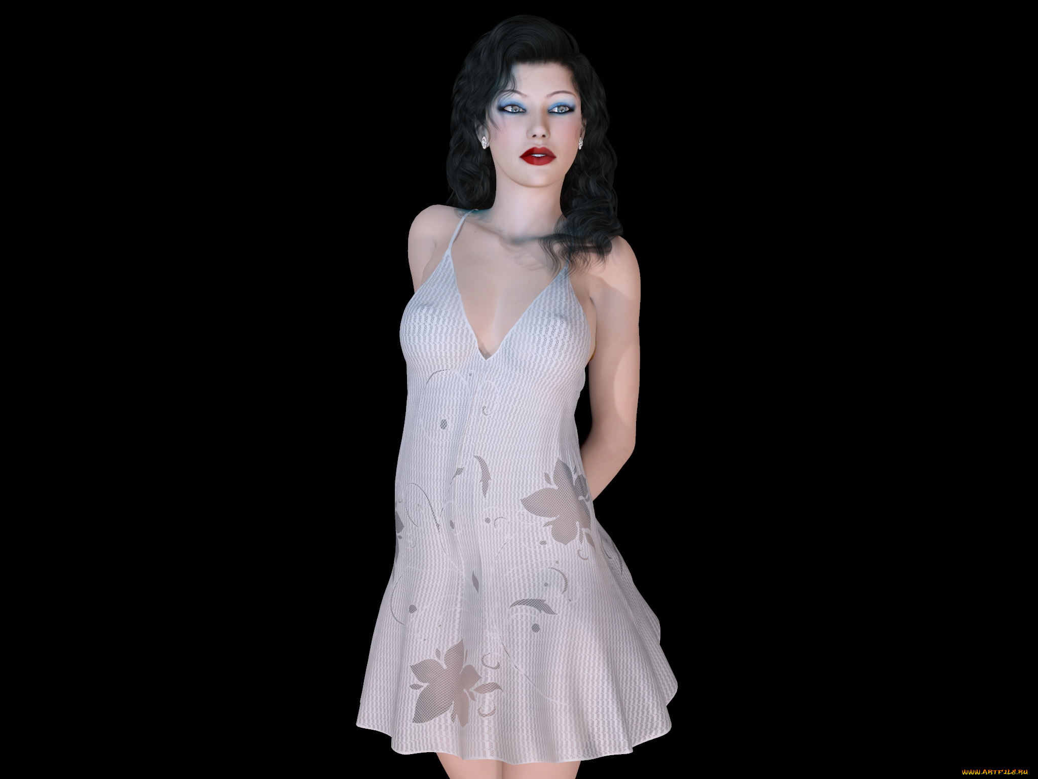 3д, графика, люди, , people, девушка, взгляд, фон