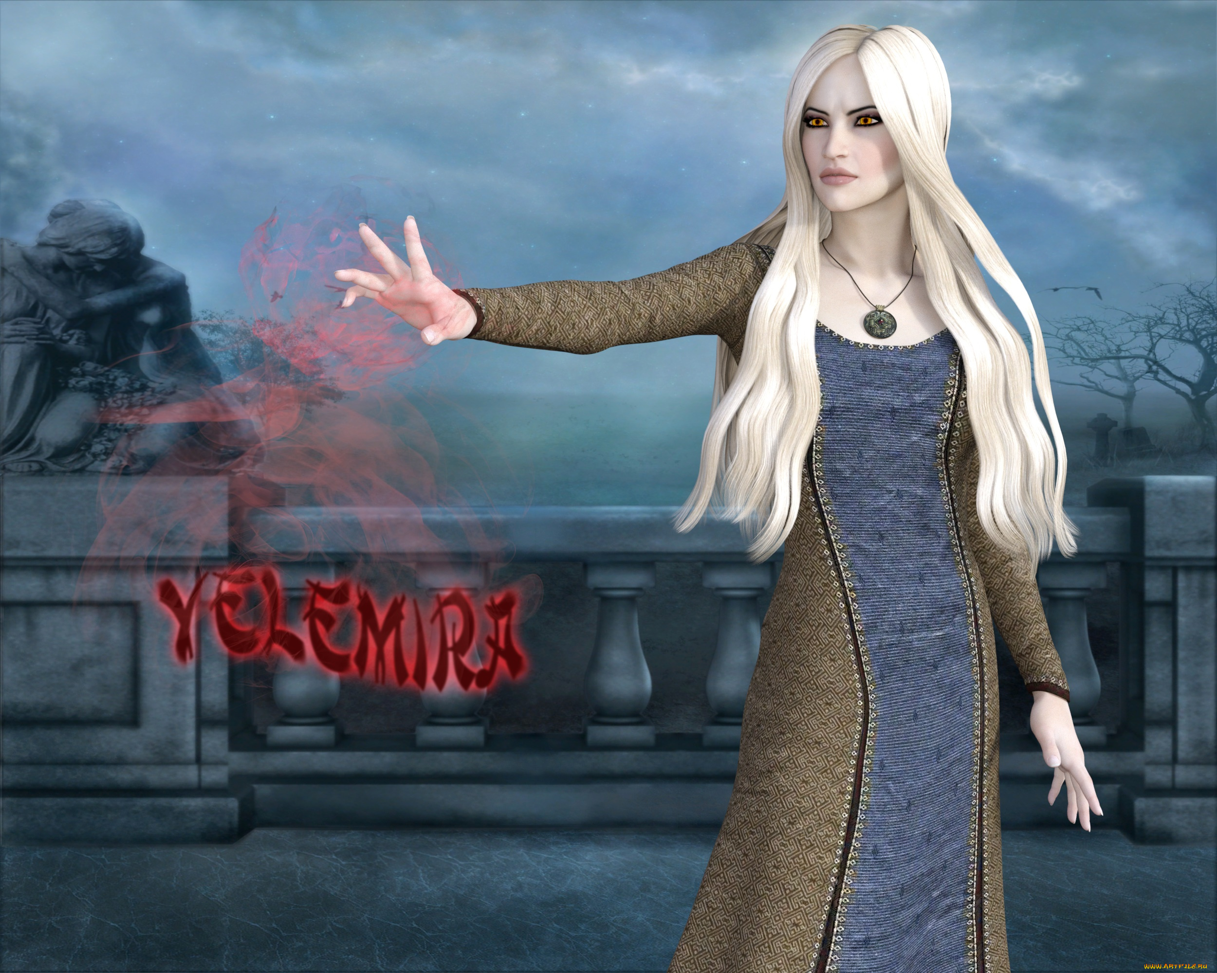 3д, графика, фантазия, , fantasy, девушка, взгляд, фон