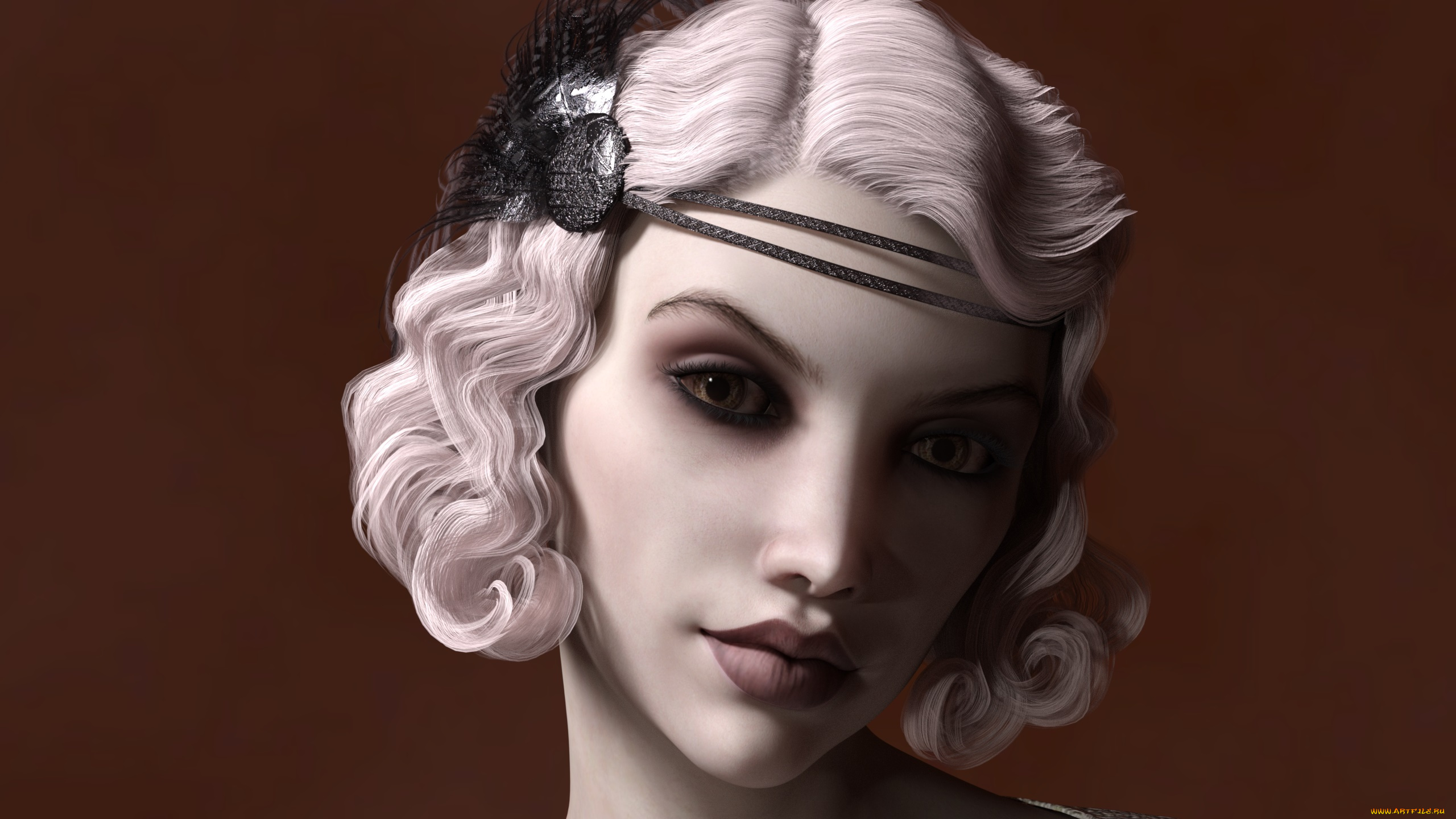 3д, графика, портрет, , portraits, взгляд, девушка, фон