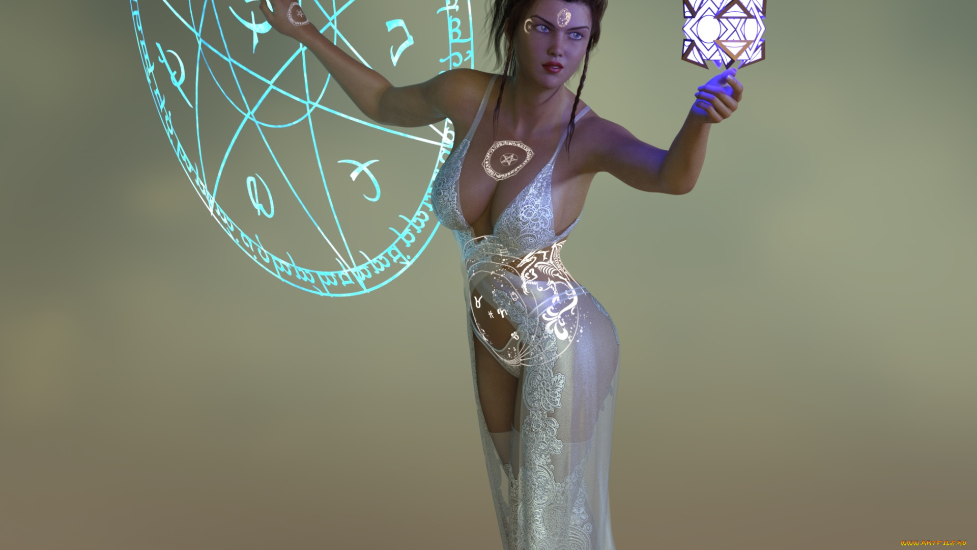 3д, графика, фантазия, , fantasy, взгляд, фон, девушка