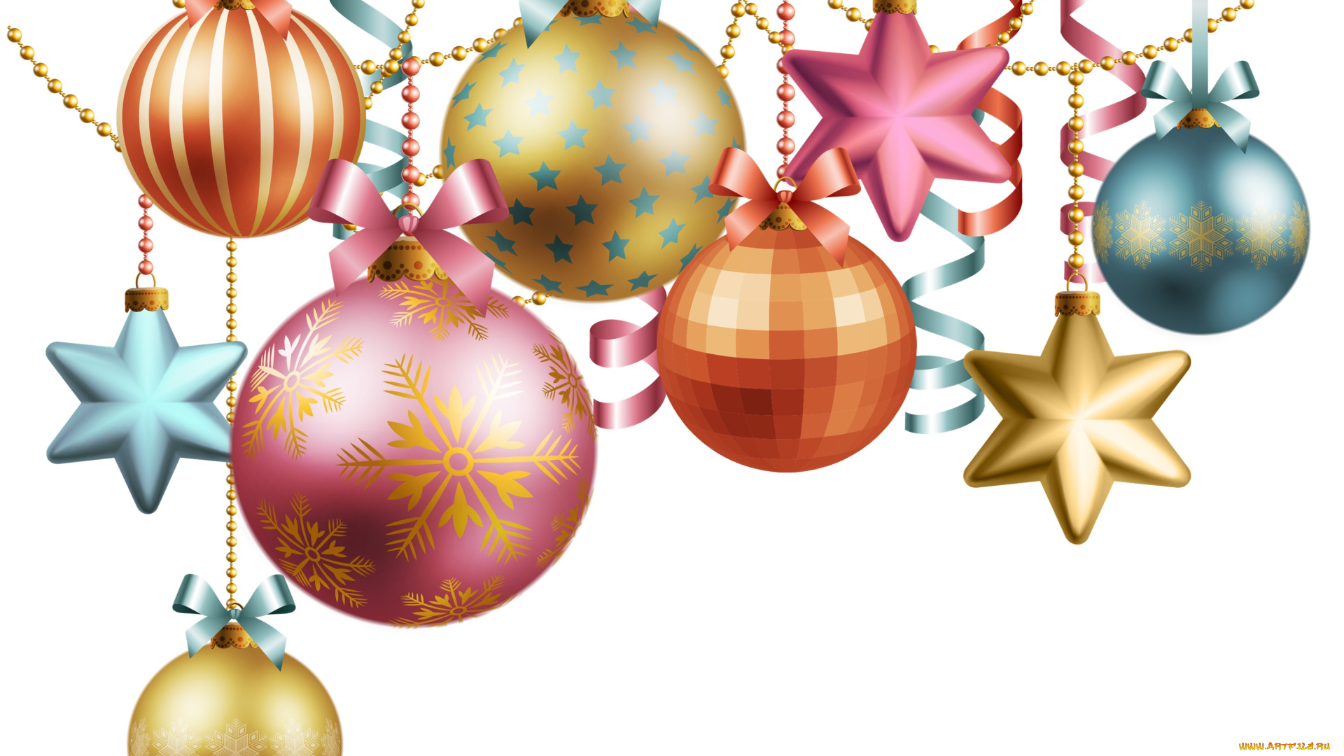 праздничные, векторная, графика, , новый, год, шары, фон