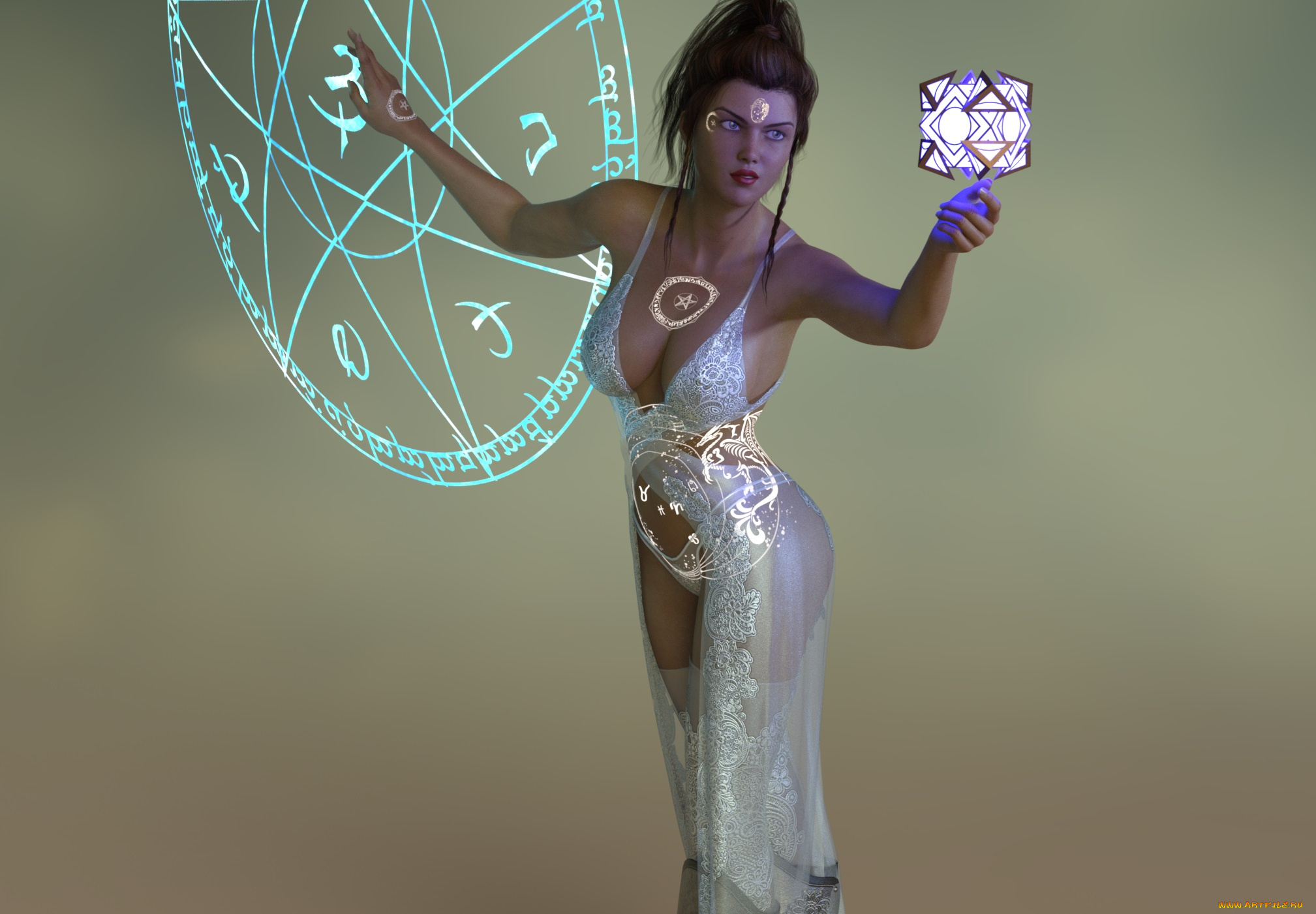 3д, графика, фантазия, , fantasy, взгляд, фон, девушка