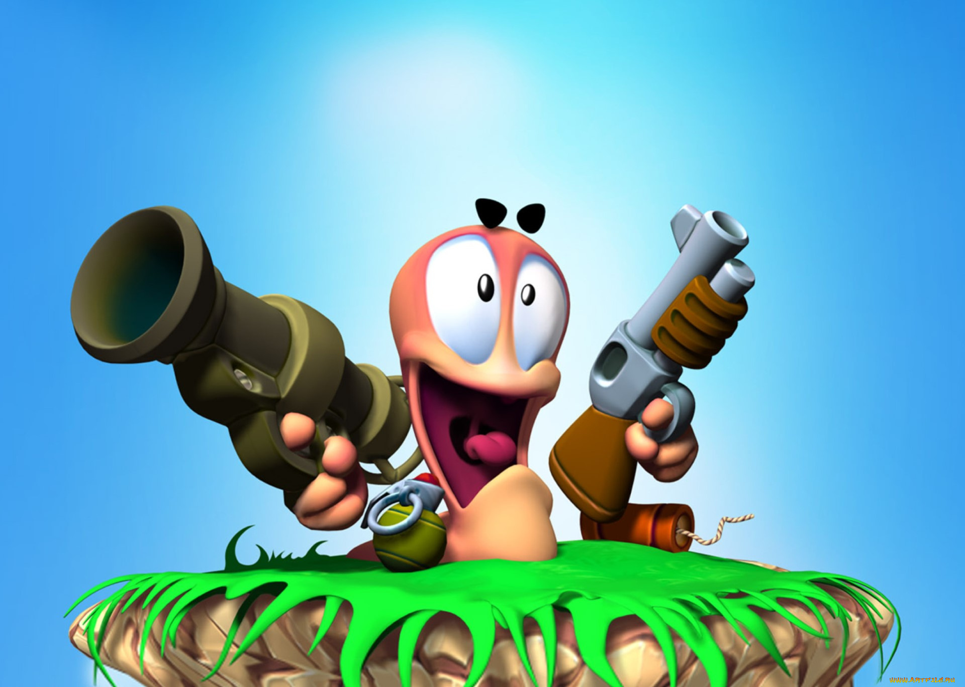 видео, игры, worms, 3d, червяк, оружие