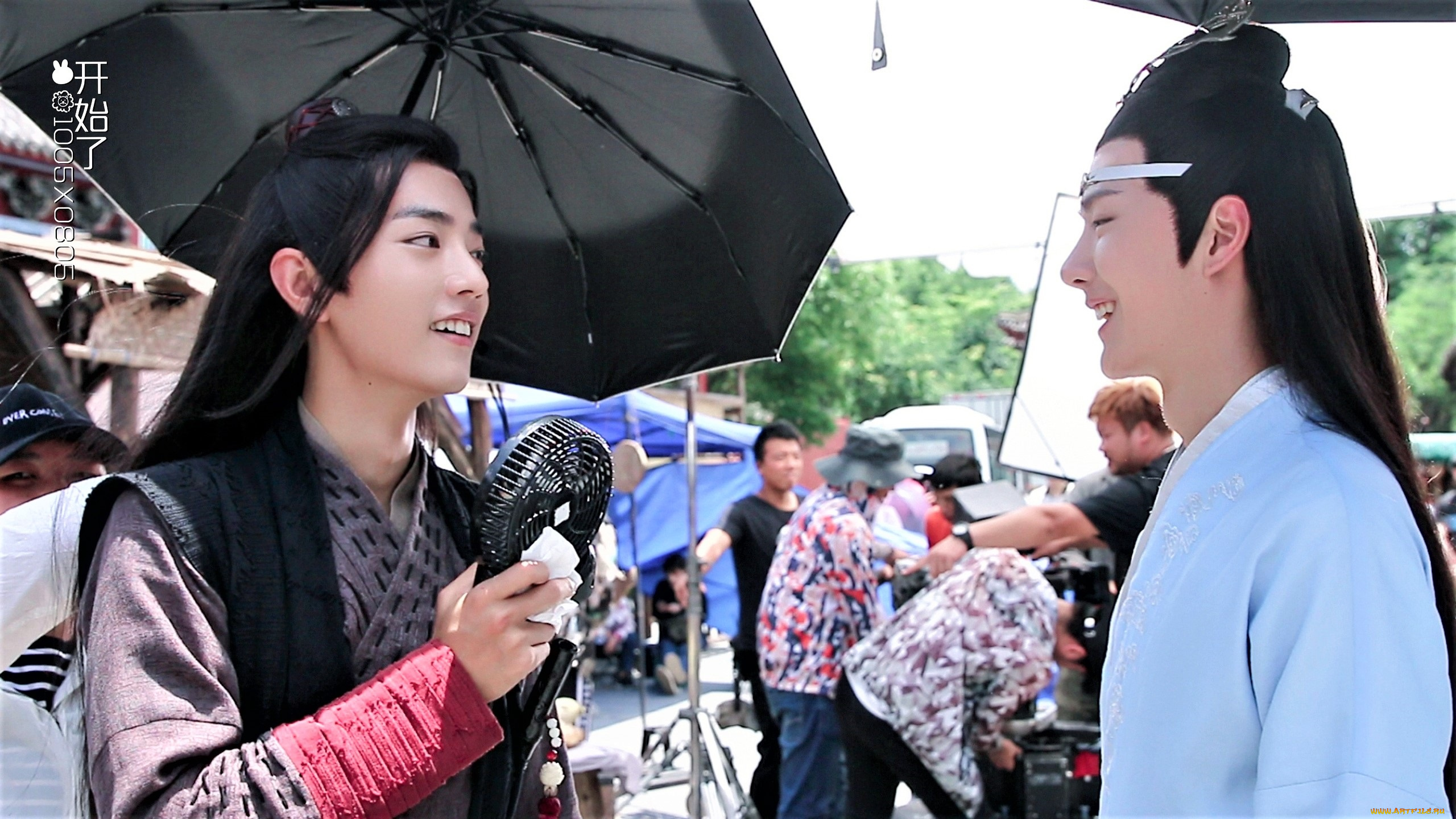 разное, знаменитости, ван, ибо, сяо, чжань, костюмы, люди, съемки, зонт