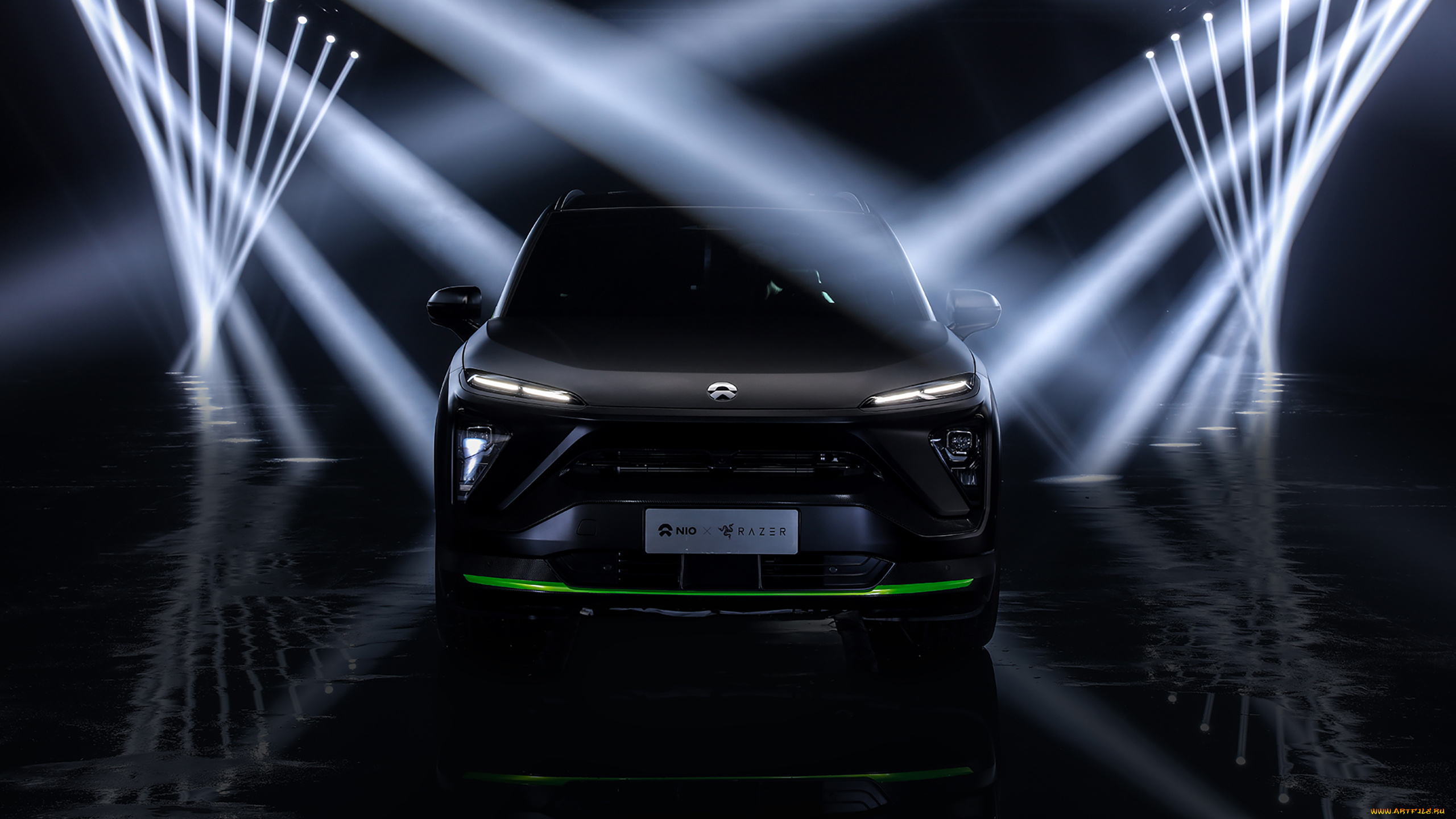 nio, es6, razer, edition, автомобили, nio, черный, лучи