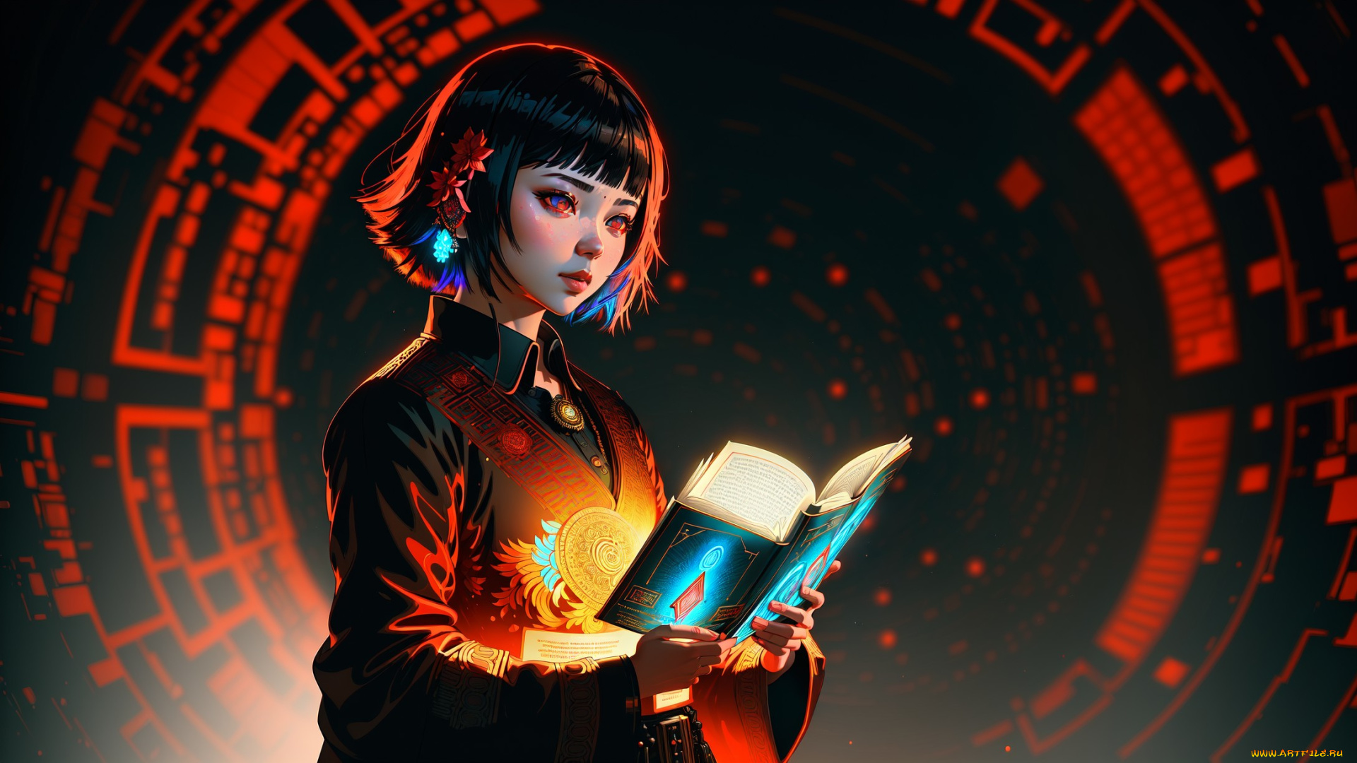 аниме, магия, , колдовство, , halloween, нейросети, графика, нейроарт, ai, art, нейронные, сети, рисунки, нейро, искусство