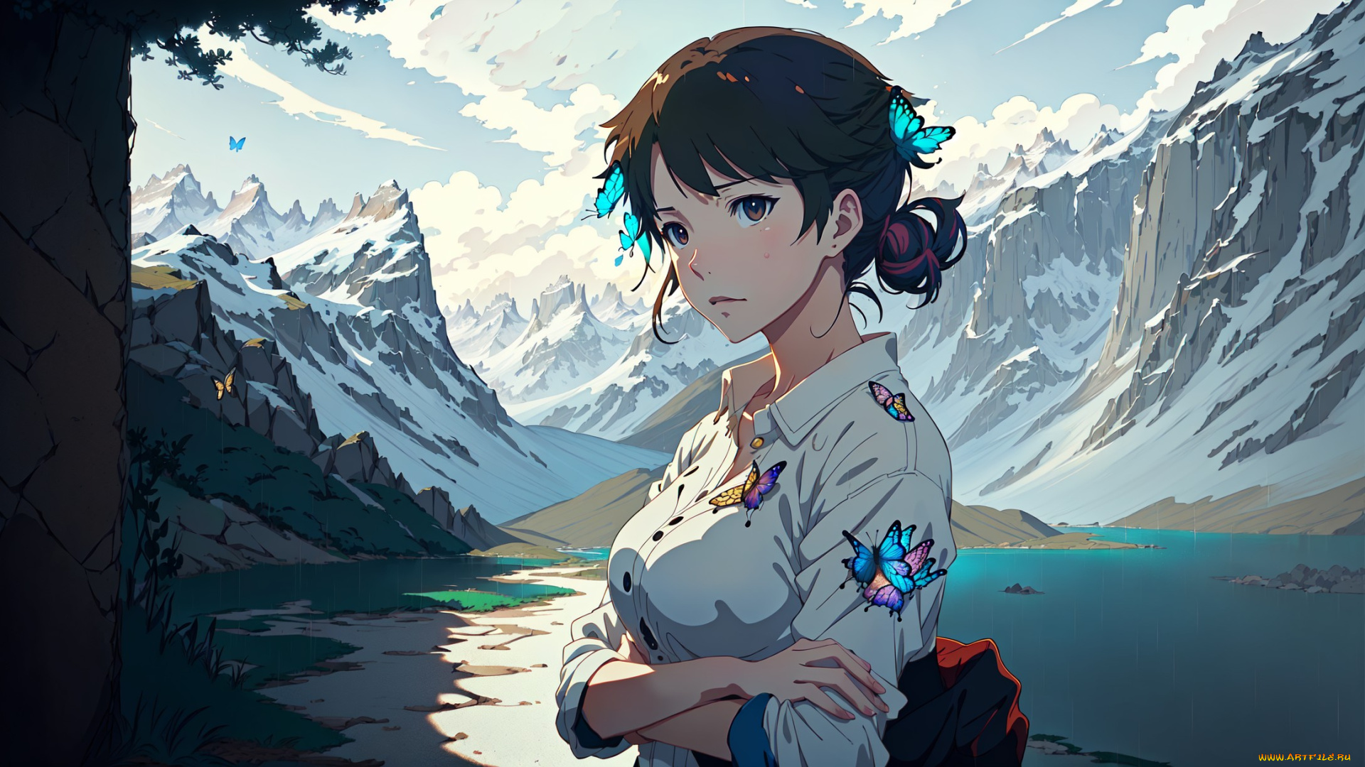 аниме, пейзажи, , природа, нейросети, графика, нейроарт, ai, art, нейронные, сети, рисунки, нейро, искусство