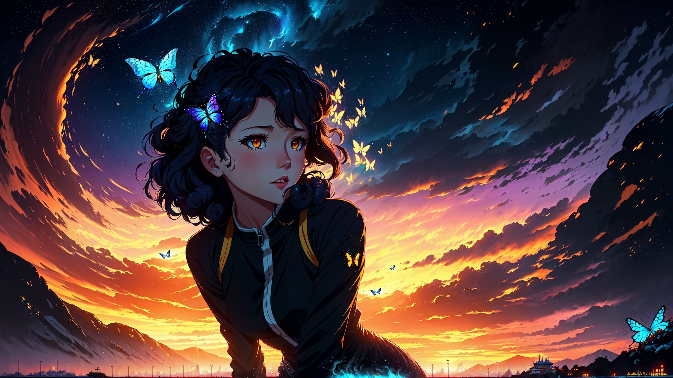 аниме, пейзажи, , природа, нейросети, графика, нейроарт, ai, art, нейронные, сети, рисунки, нейро, искусство